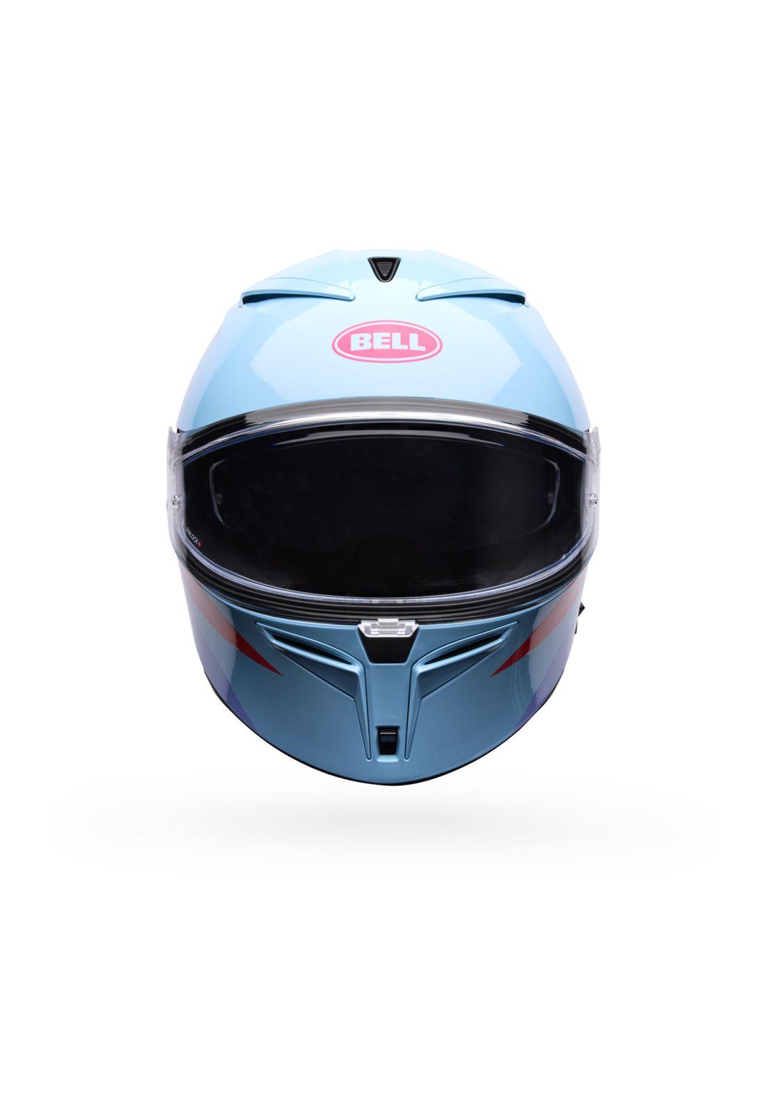 Casco Moto Calle Lithium Passion Azul Claro Certificado QR Bell-2