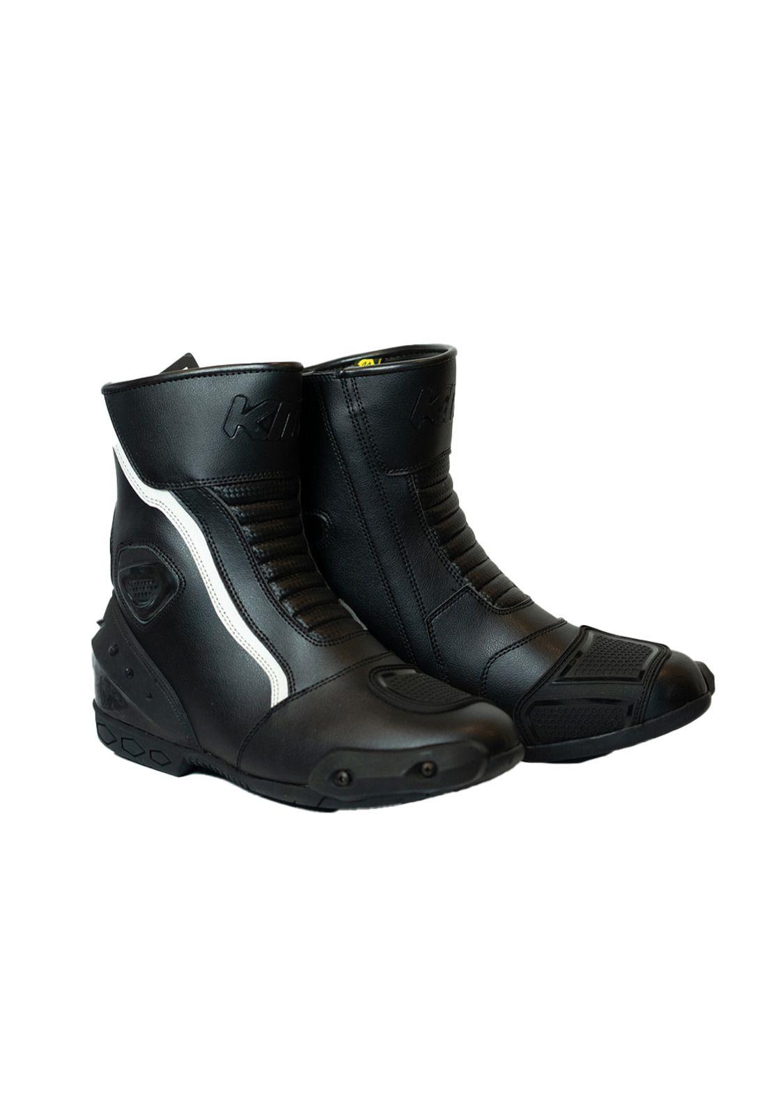 Botas Moto Calle Velo Negro KMZ-0
