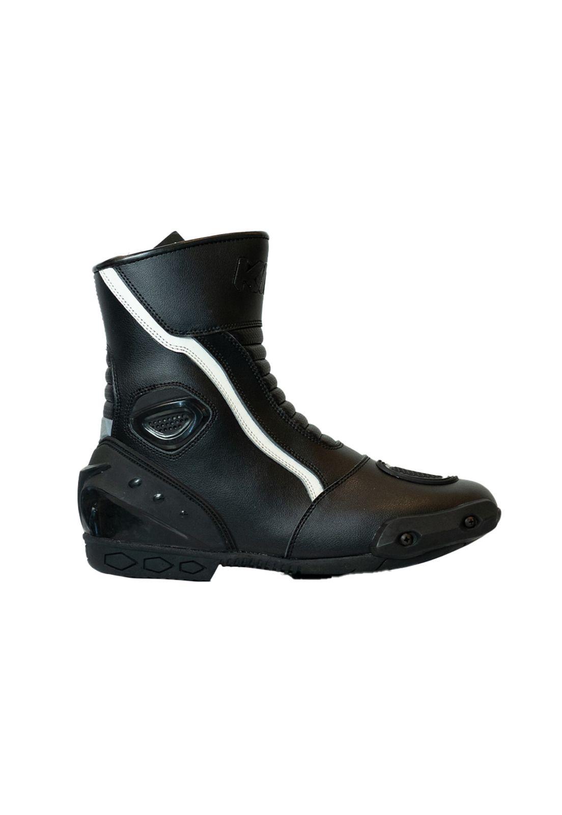 Botas Moto Calle Velo Negro KMZ-1