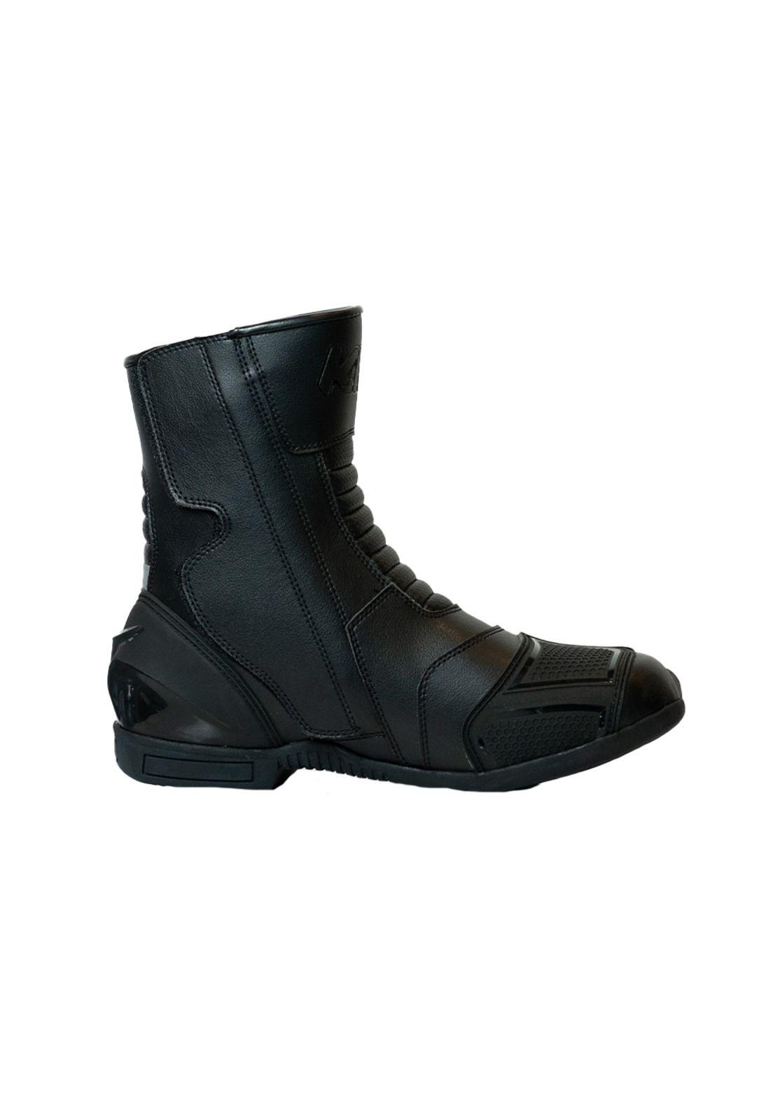 Botas Moto Calle Velo Negro KMZ-2