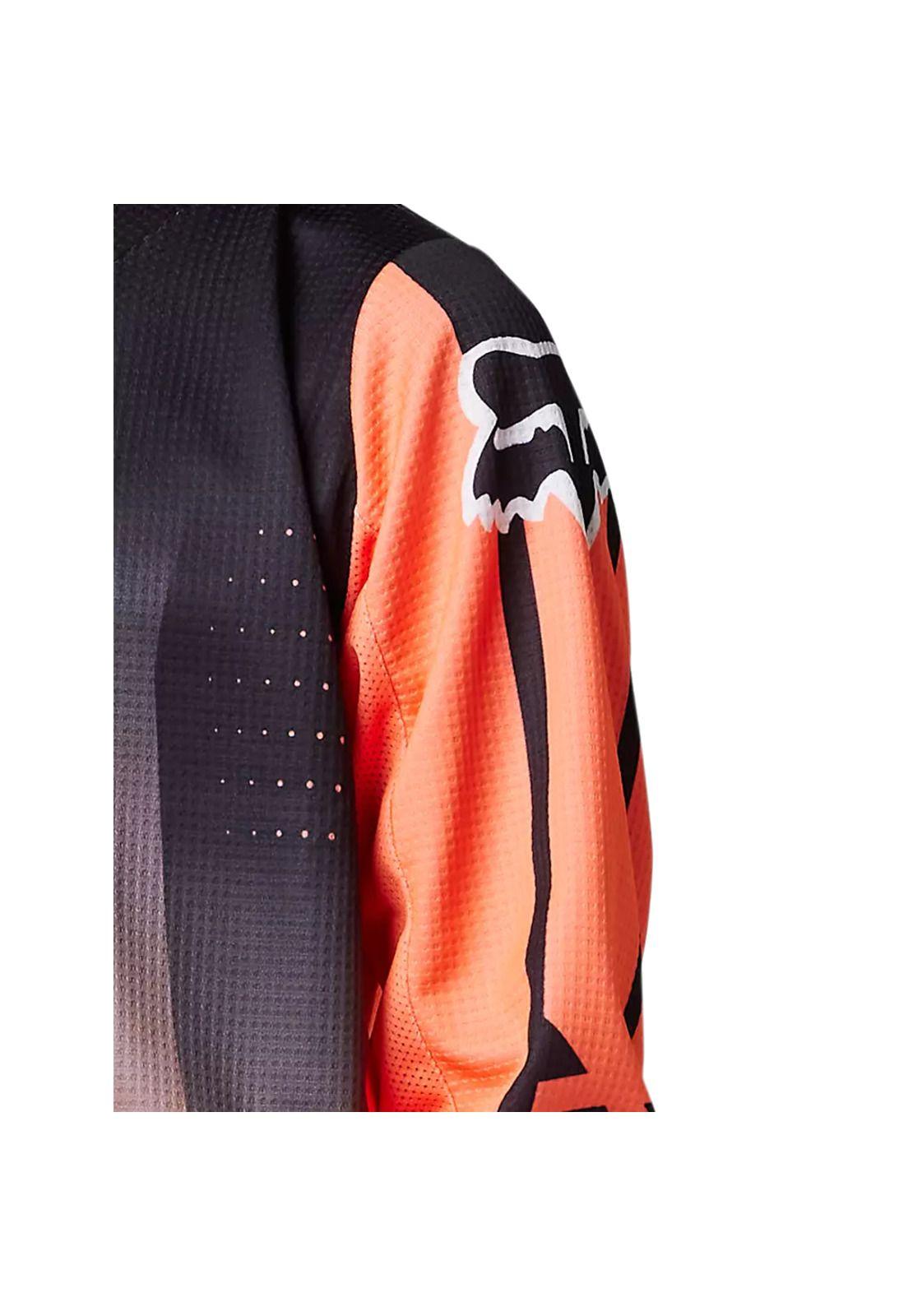 Polera Moto Niño 180 Leed Naranjo/Negro Fox-4