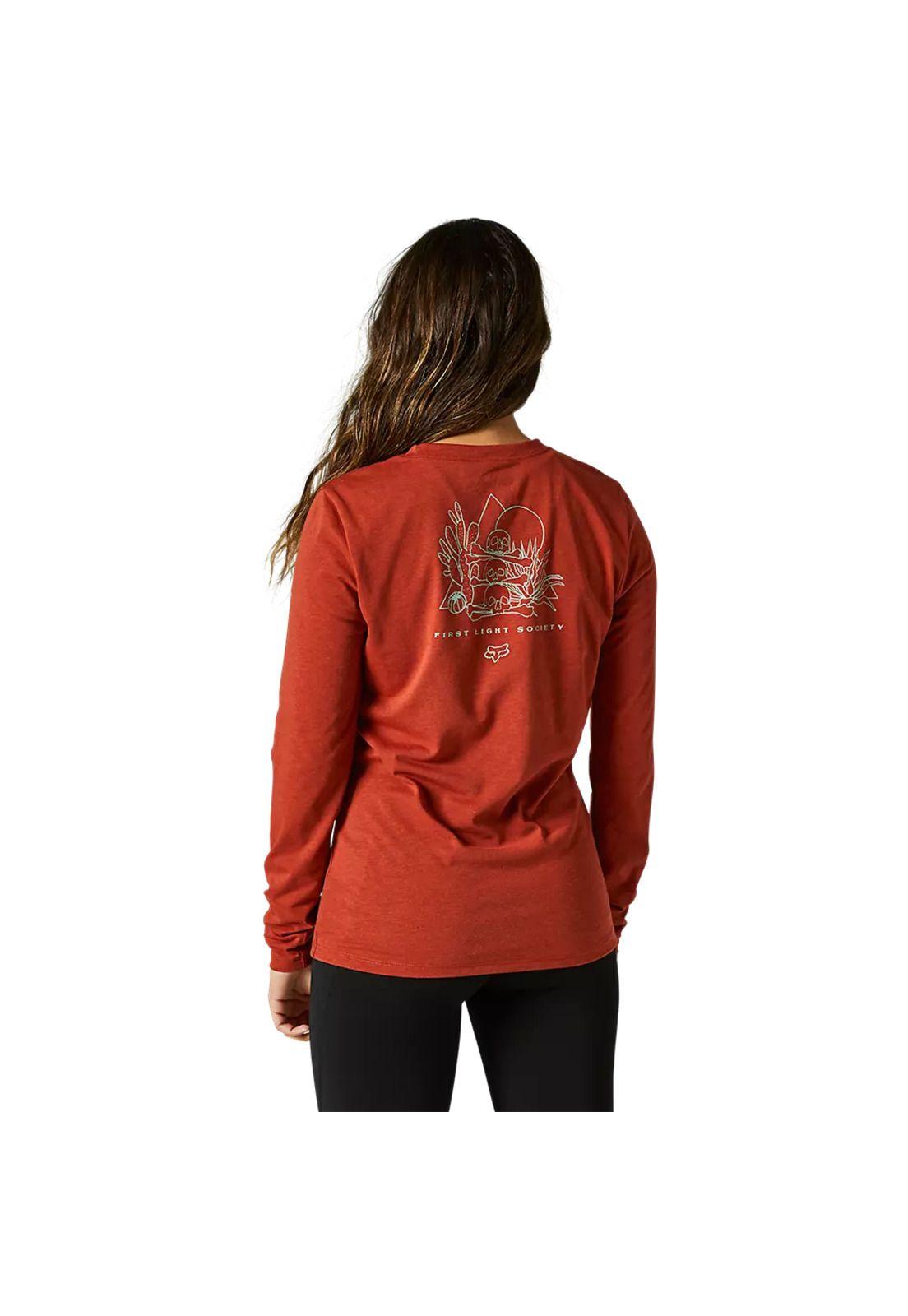 Polera Lifestyle Mujer Snipper Manga Larga Rojo Fox-3
