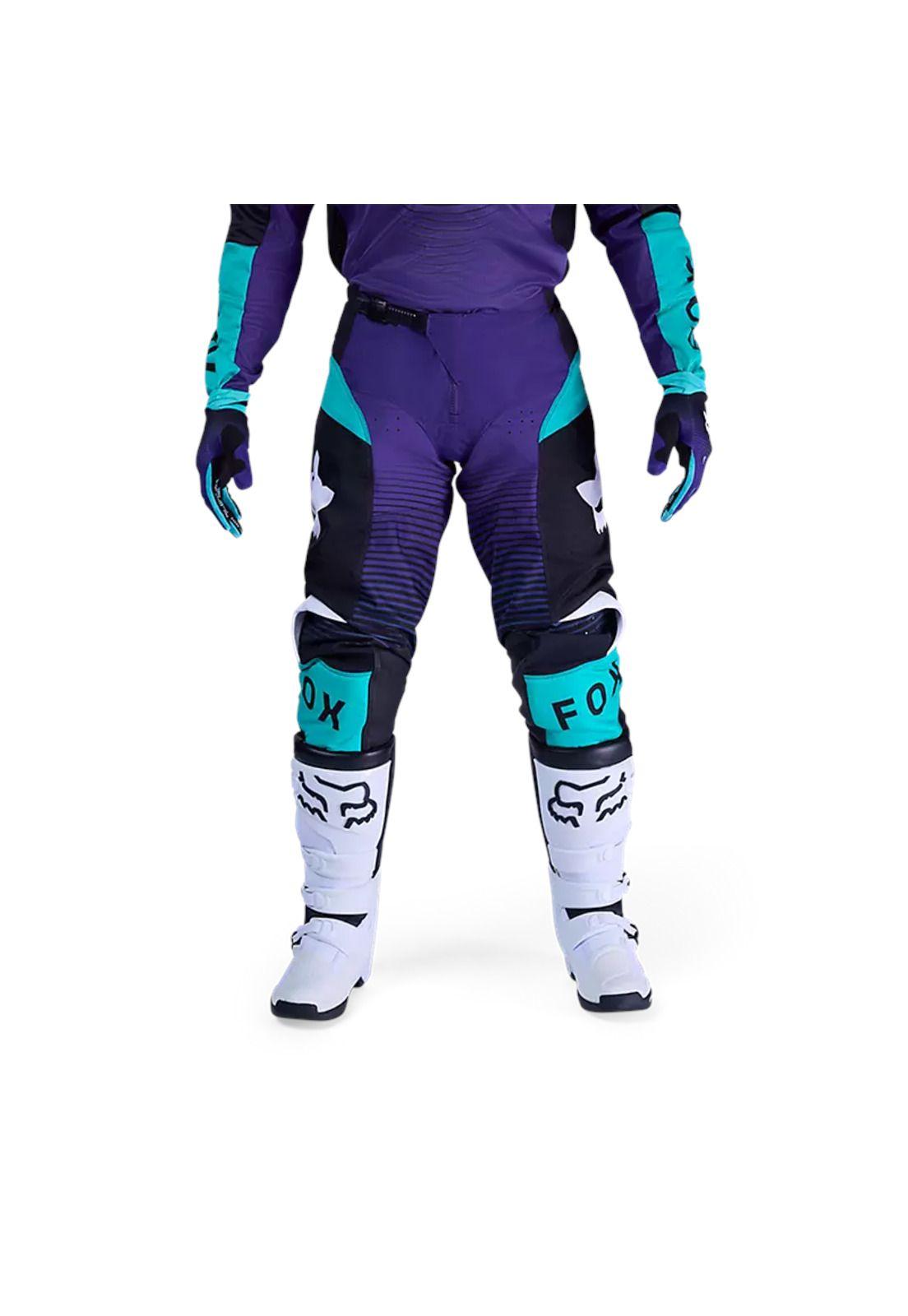 Pantalon Moto 180 Collect Morado Fox-2