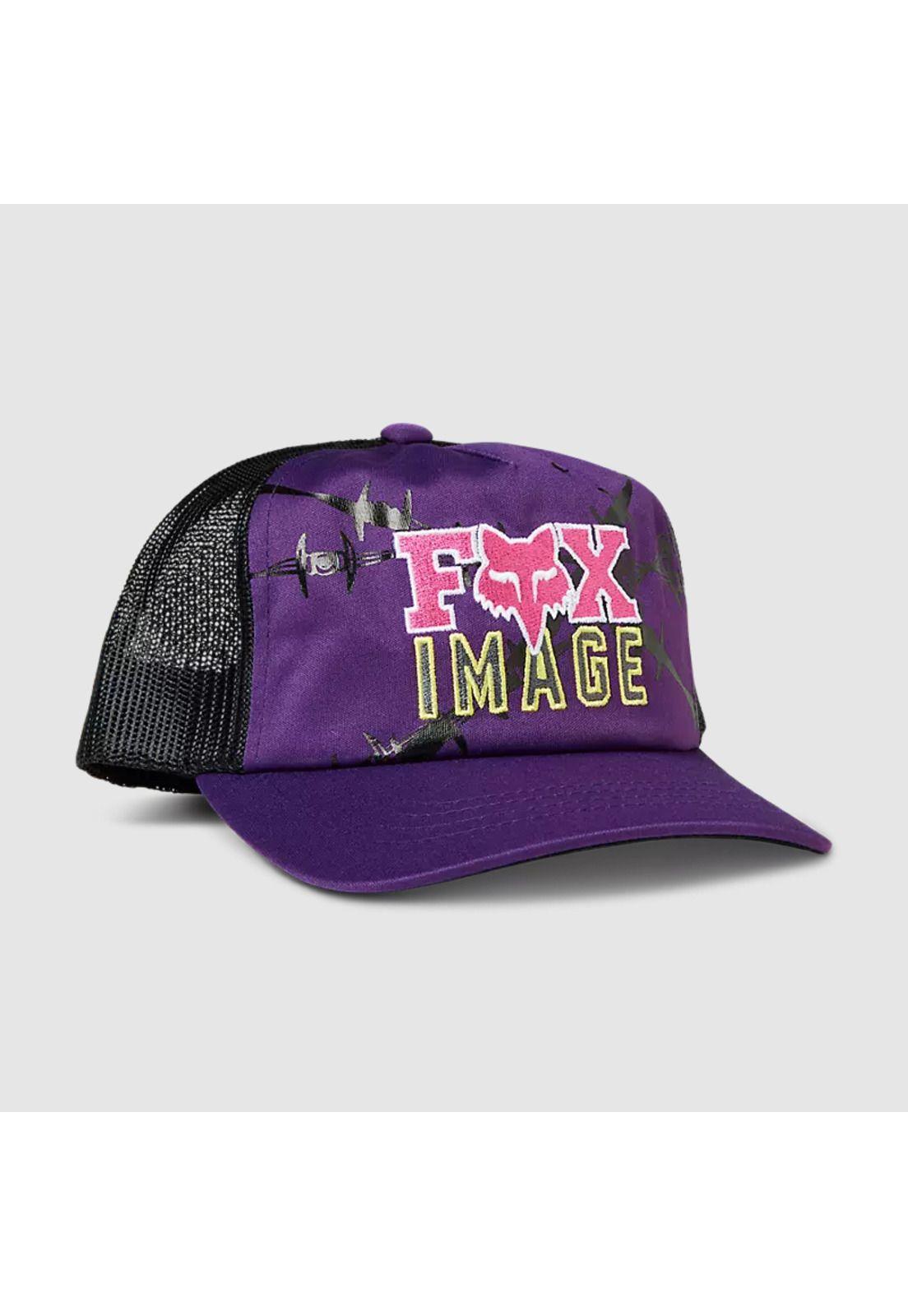 Gorro Jockey Lifestyle Niño Barb Wire Snapnack Morado Fox-0