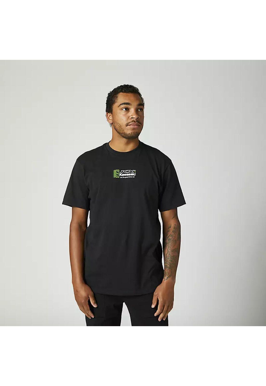 Polera Lifestyle Premium Kawasaki Negro Fox-0