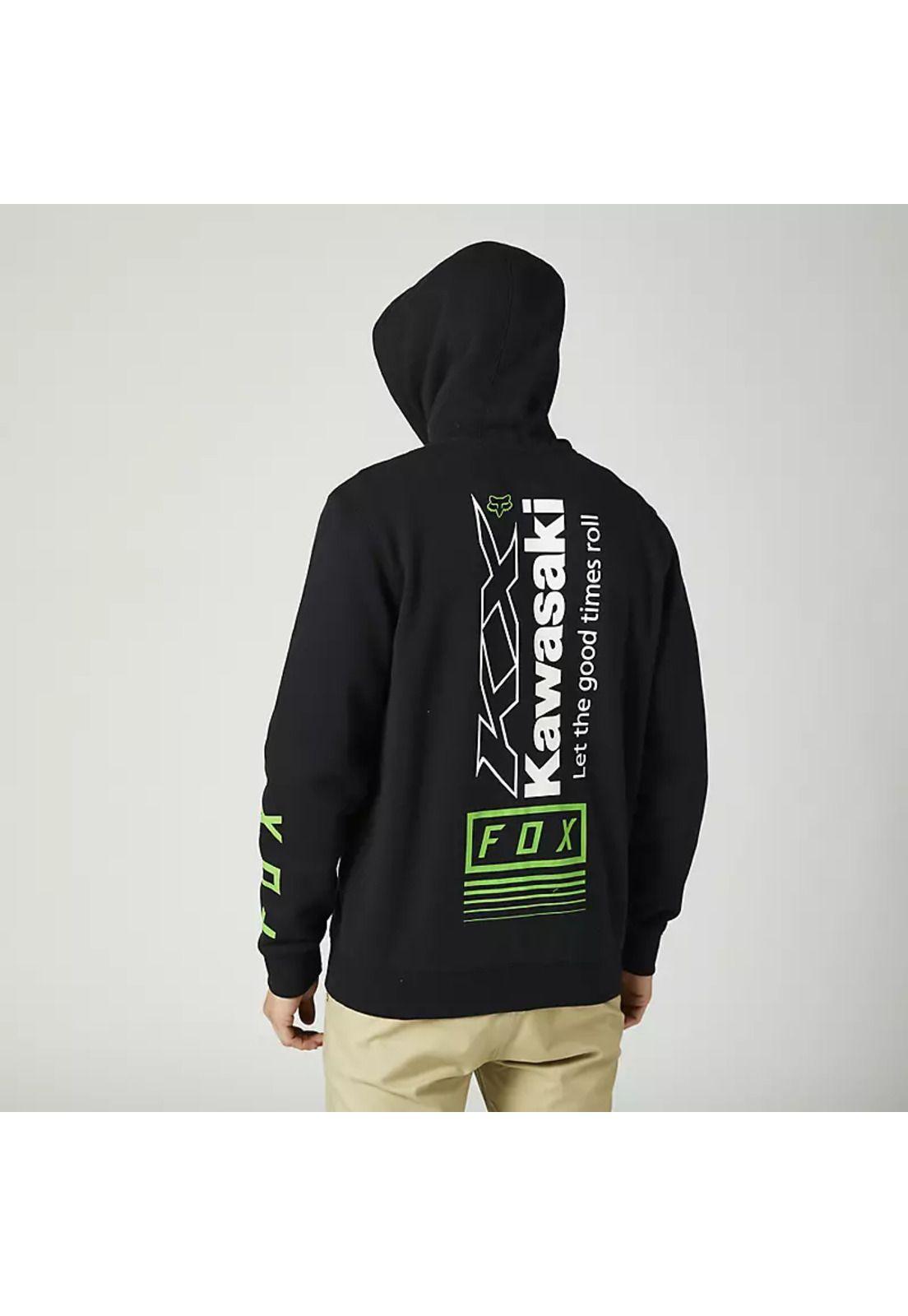 Poleron Lifestyle Kawasaki Negro Fox-1
