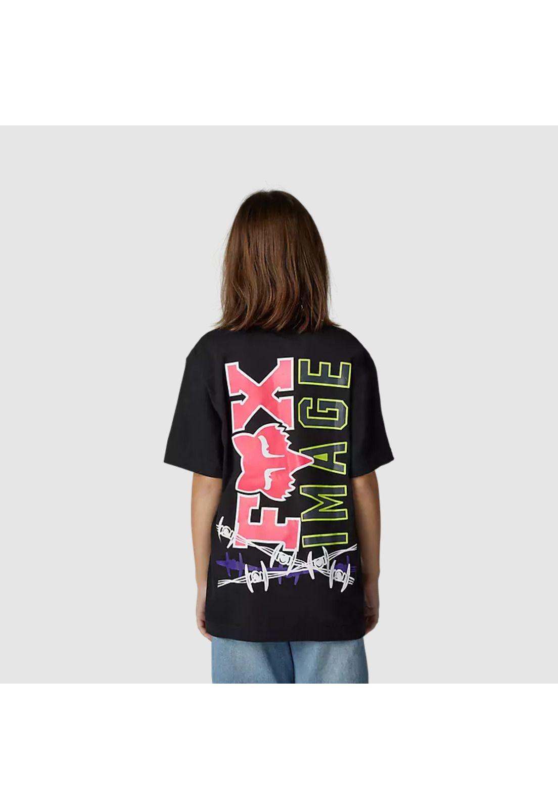 Polera Lifestyle Niño Barb Wire Negro Fox-1