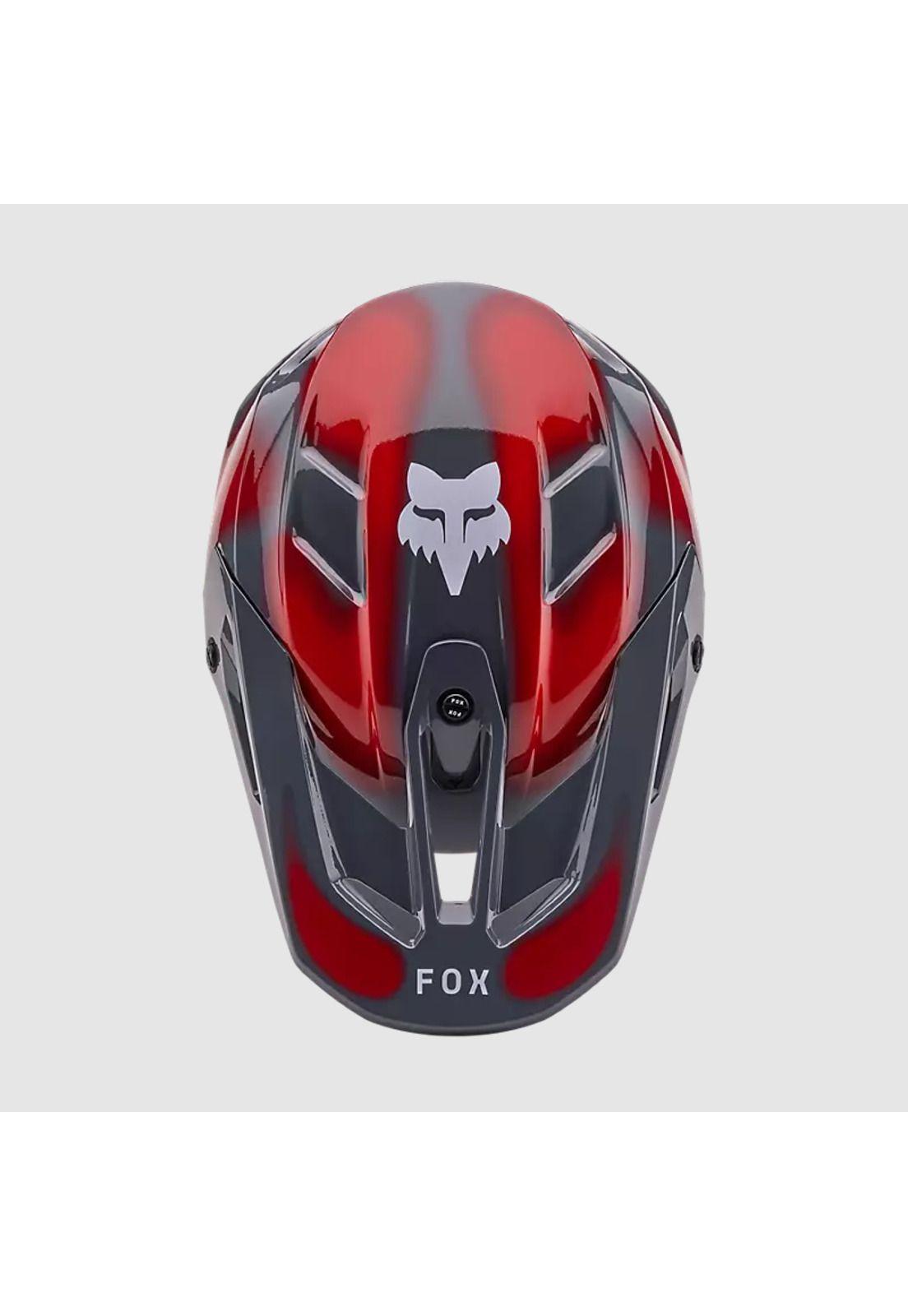 Casco Moto V3 Volatile Rojo/Gris Fox-3