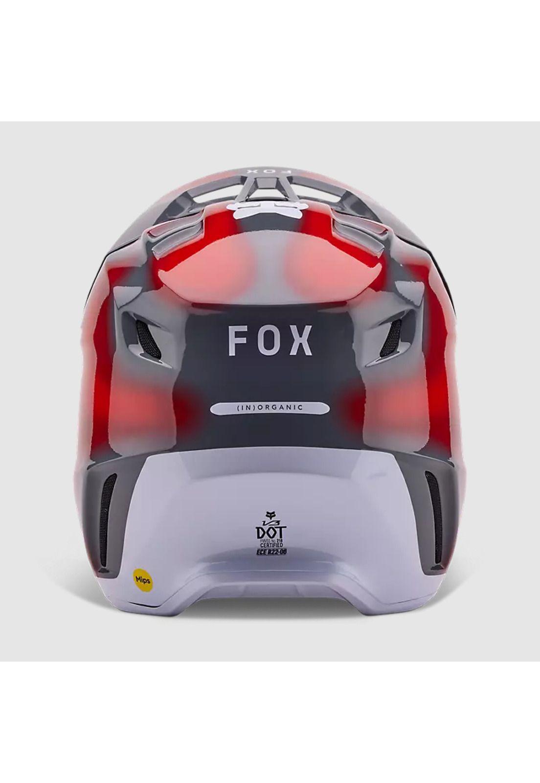 Casco Moto V3 Volatile Rojo/Gris Fox-4