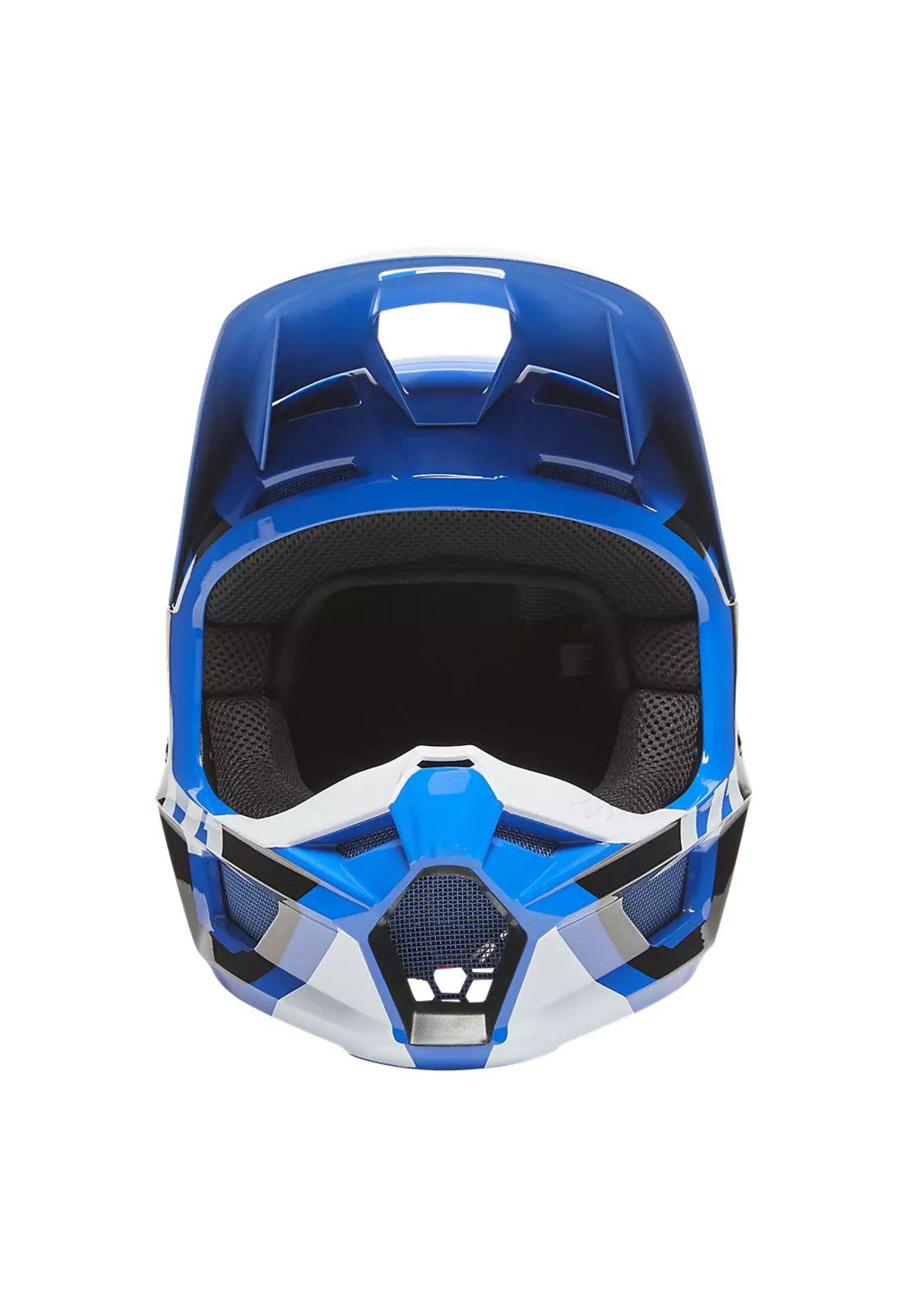 Casco Moto Niño V1 Lux Azul Fox-3