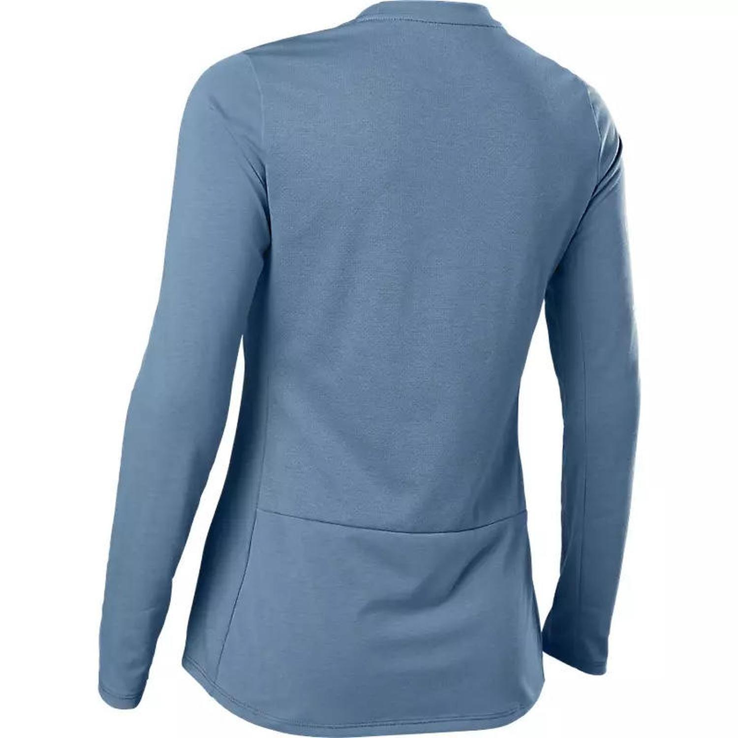 Polera Bicicleta Mujer Ranger Drirelease® Manga Larga Azul Fox-2