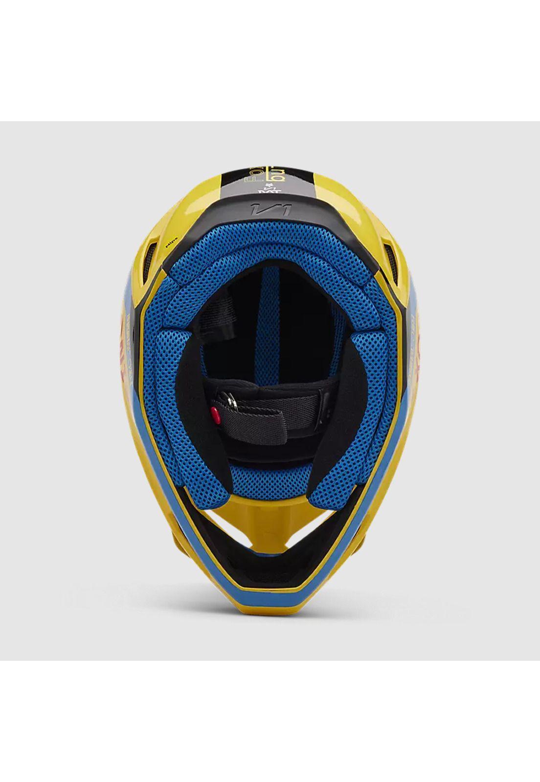 Casco Moto V1 Race Spec Amarillo Fox-5