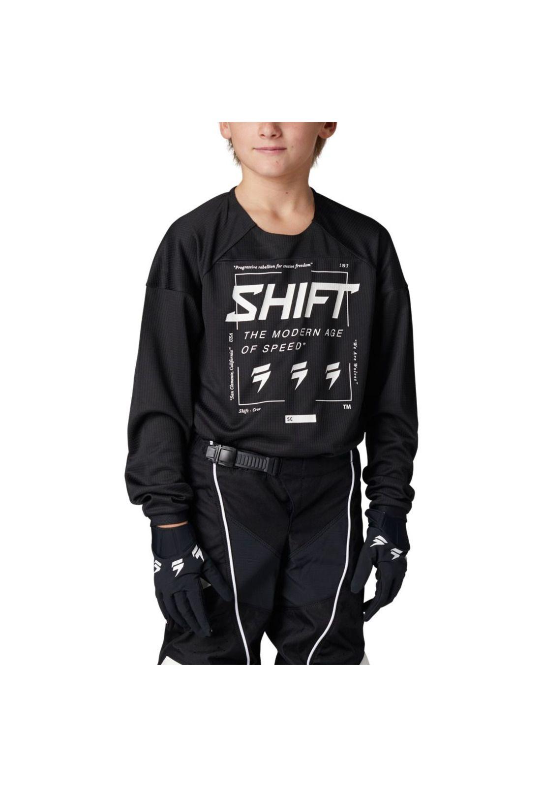 Polera Moto Niño White Label Bliss Negro Shift-0