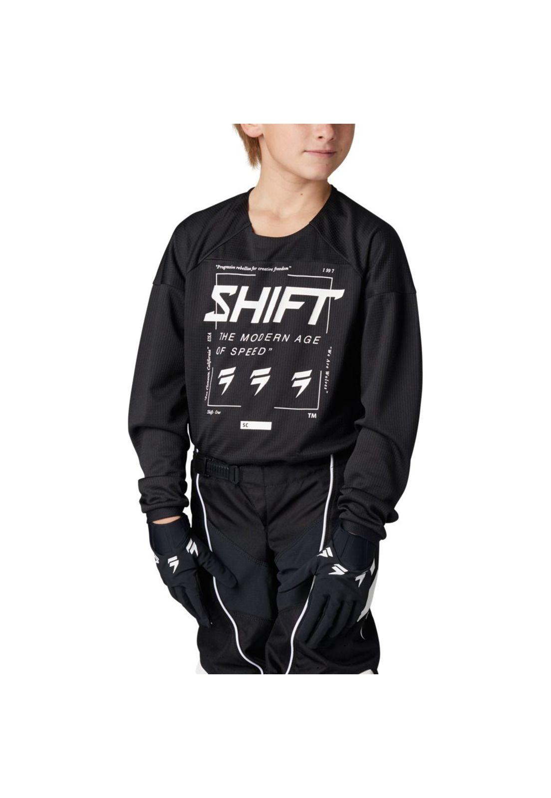 Polera Moto Niño White Label Bliss Negro Shift-2