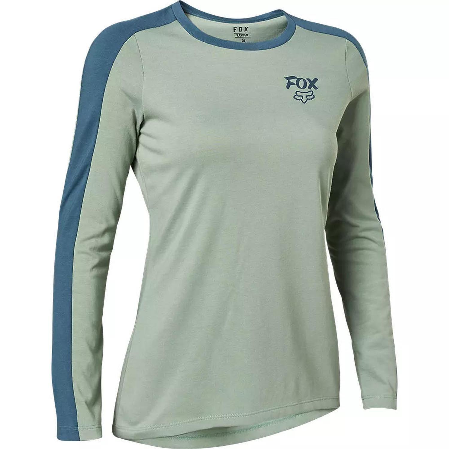 Polera Bicicleta Mujer Ranger Drirelease® Mid Manga Larga Azul Fox-1