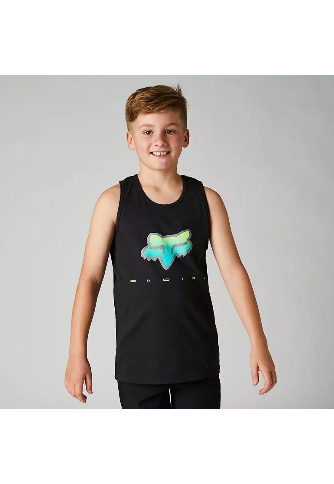 Polera Lifestyle Niño RKANE Head Sin Mangas Negro Fox-0