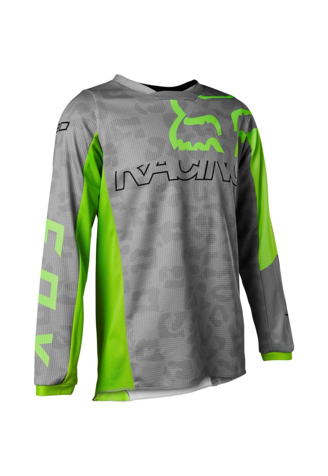 Polera Moto Niña 180 Skew Gris Fox-3