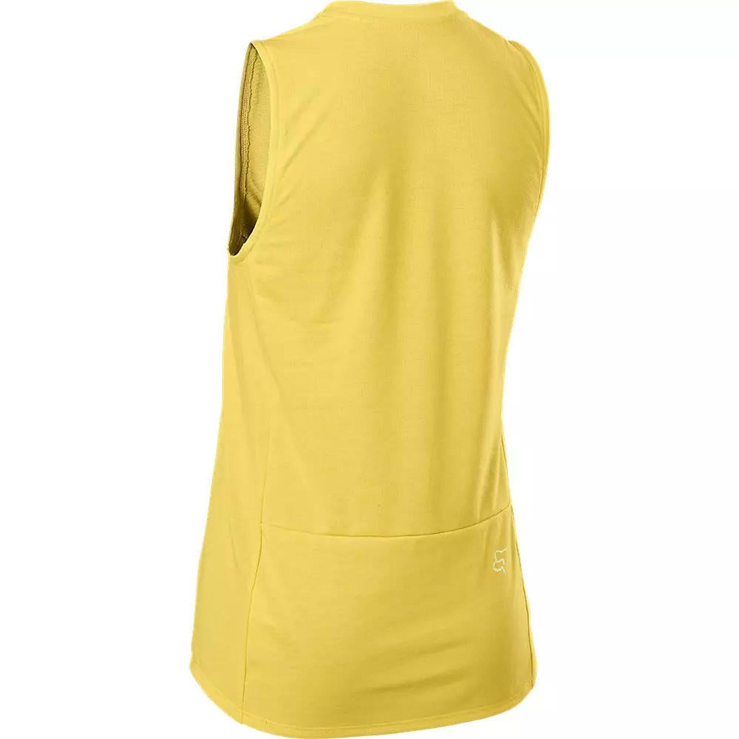 Polera Bicicleta Mujer Ranger Drirelease® Sin Mangas Amarillo Fox-2