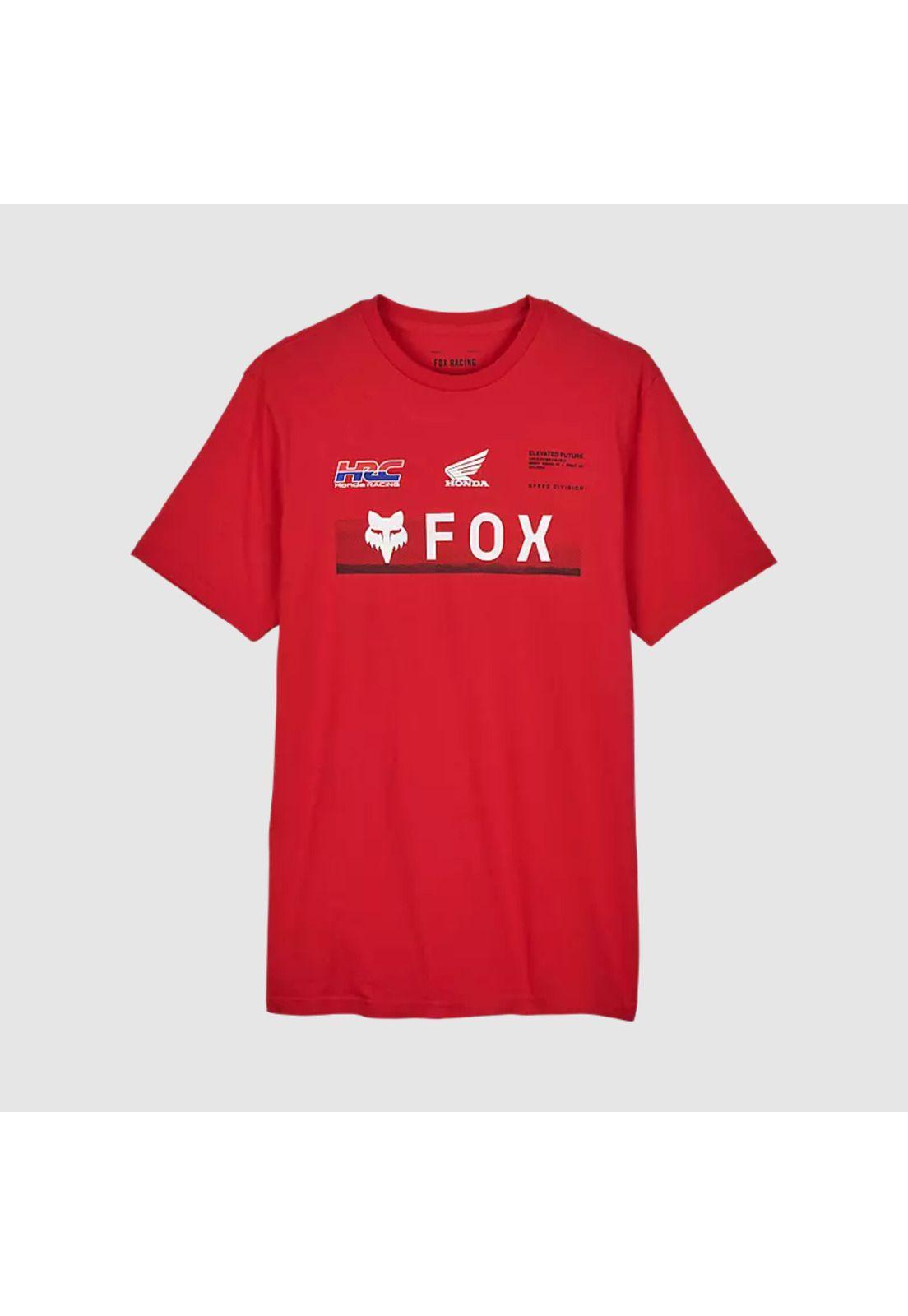 Polera Lifestyle Fox x Honda Rojo Fox-0