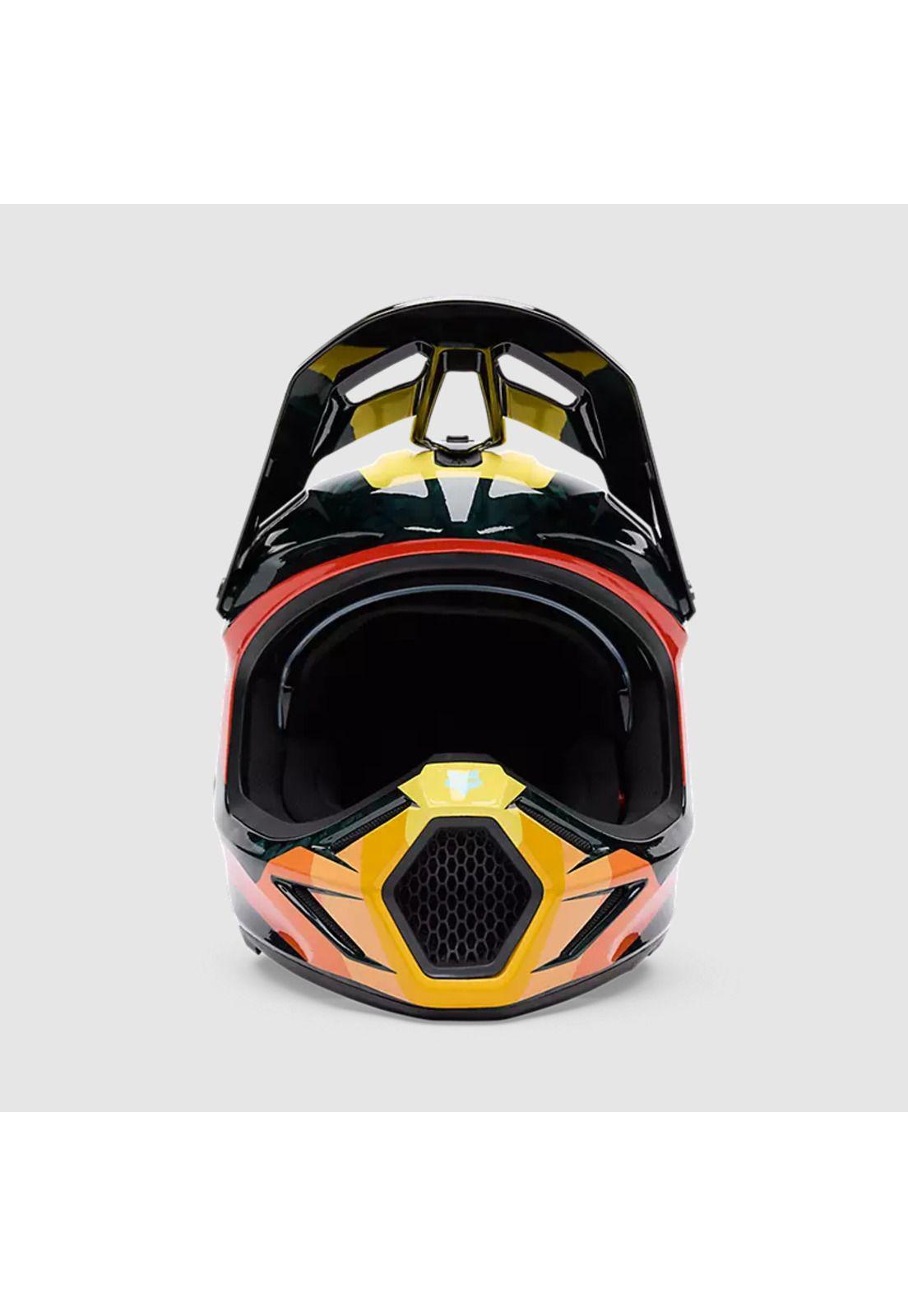 Casco Moto V3 RS Grid Negro/Rojo Fox-2