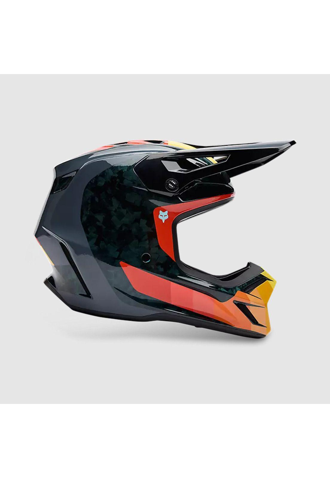 Casco Moto V3 RS Grid Negro/Rojo Fox-0