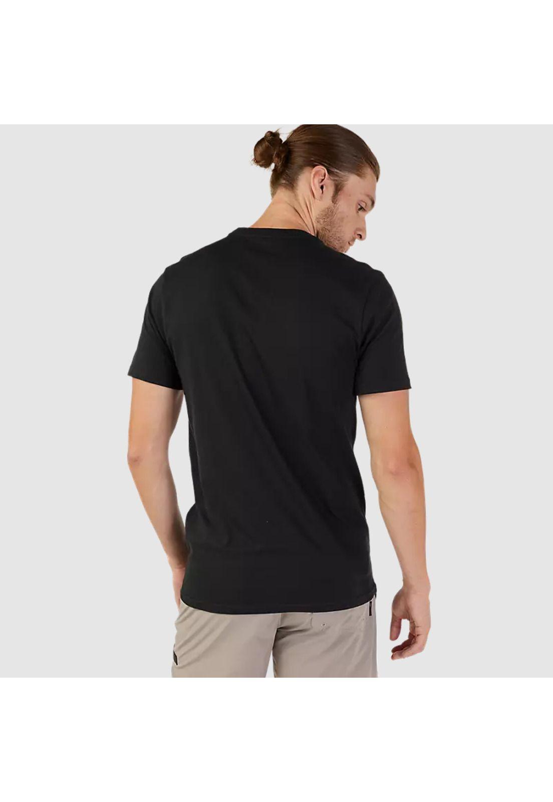 Polera Lifestyle Fox Head Premium Negro/Blanco Fox-1