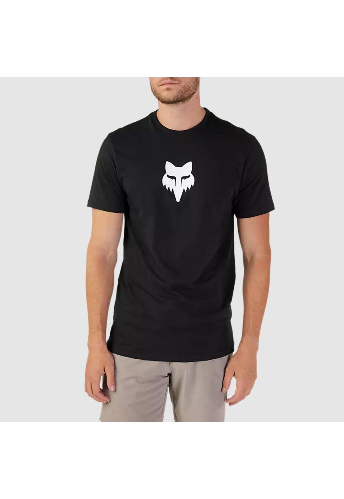 Polera Lifestyle Fox Head Premium Negro/Blanco Fox-2