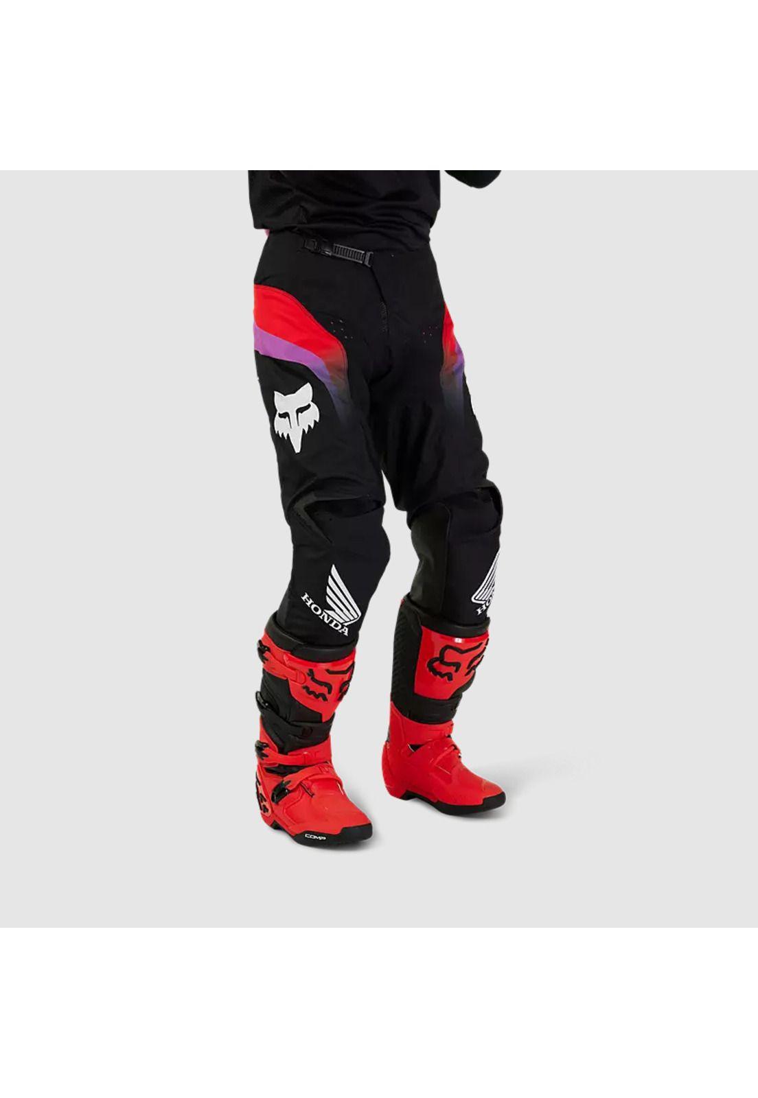 Pantalon Moto 180 Honda Negro Fox-7