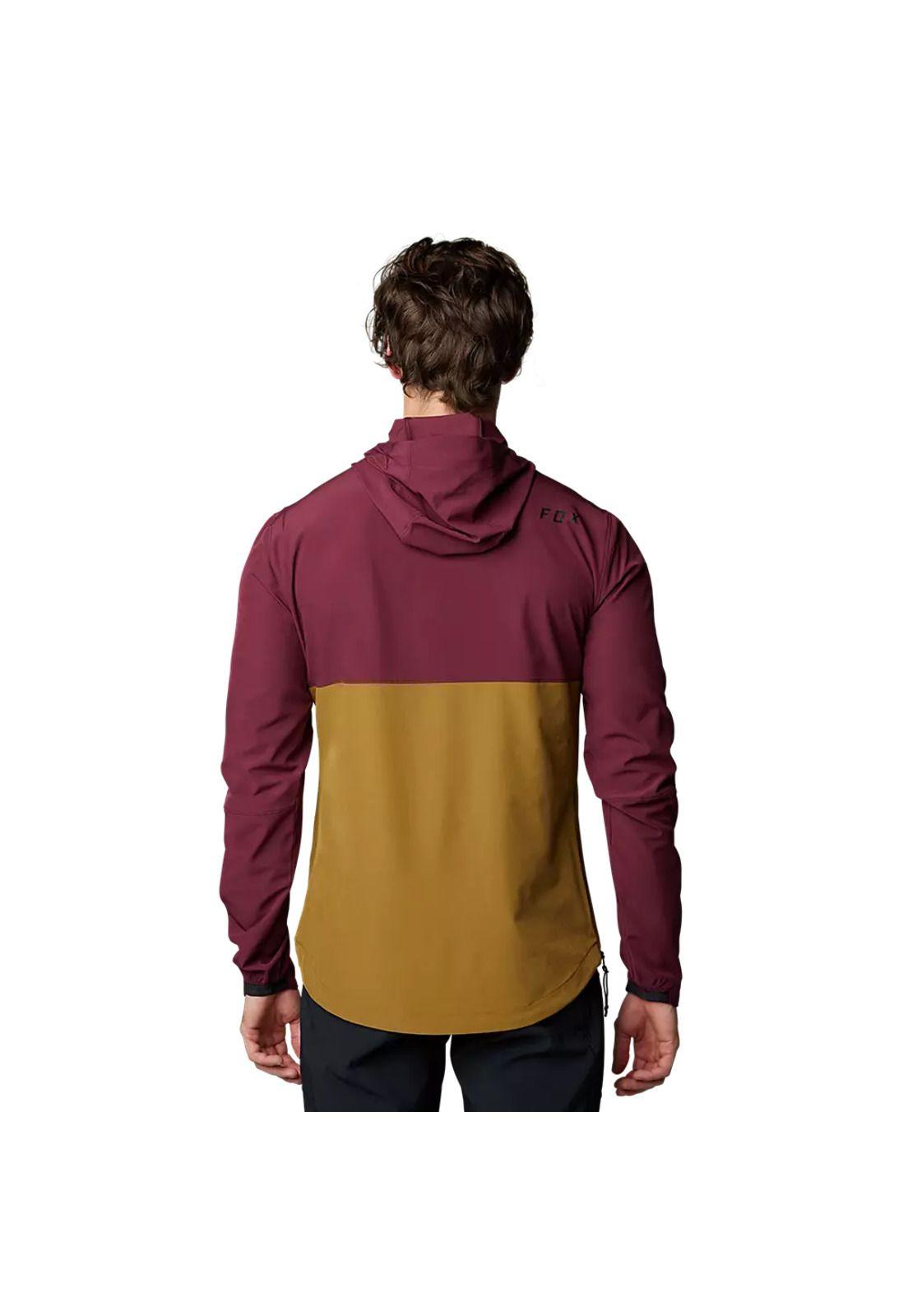 Chaqueta Bicicleta Ranger Wind Pullover Burdeo/Biege Fox-1