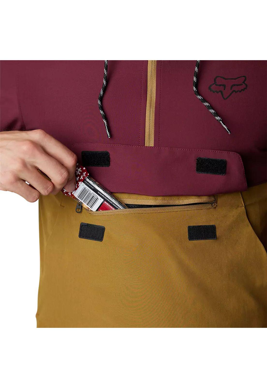 Chaqueta Bicicleta Ranger Wind Pullover Burdeo/Biege Fox-5