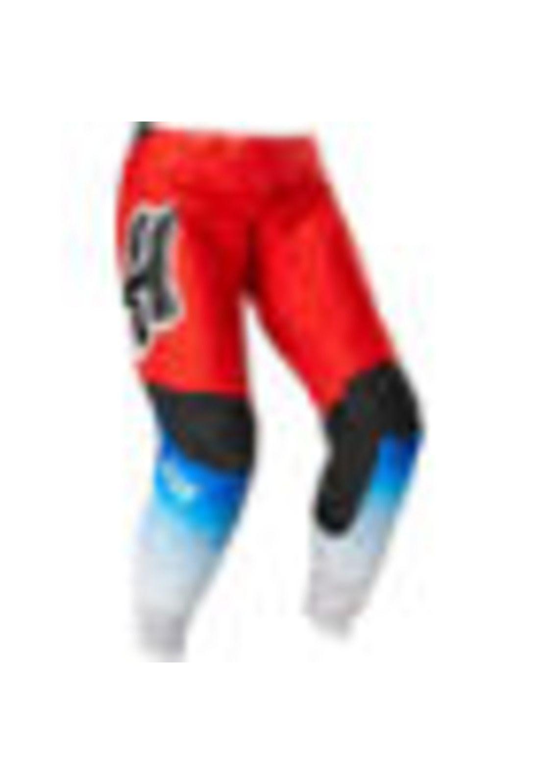 Pantalon Moto Mujer 180 Fyce Azul/Rojo Fox-2