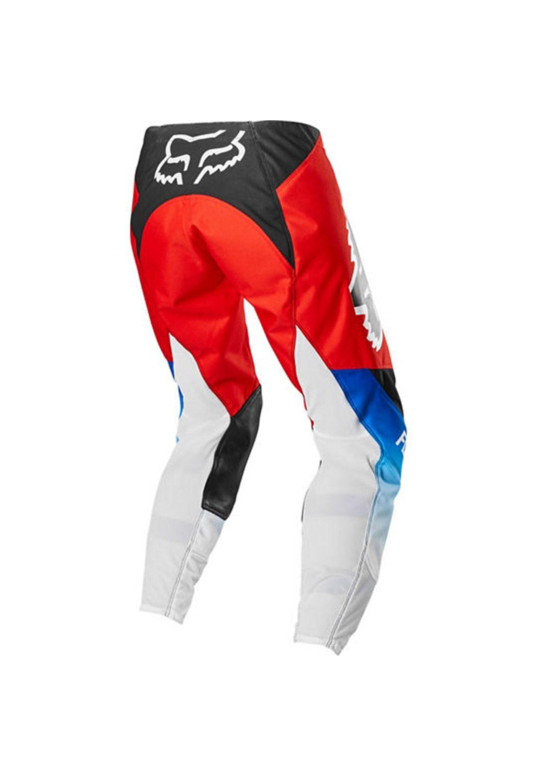Pantalon Moto Mujer 180 Fyce Azul/Rojo Fox-3