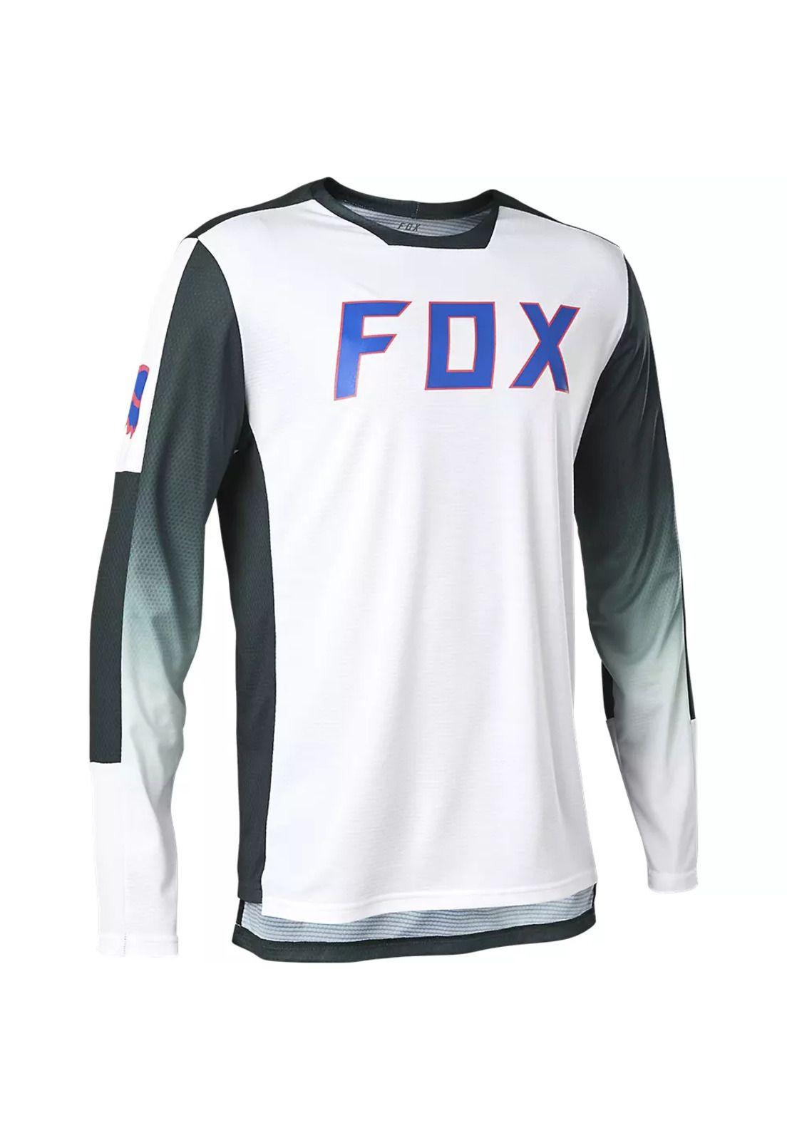 Polera Bicicleta Defend Race Spec Blanco Fox-0