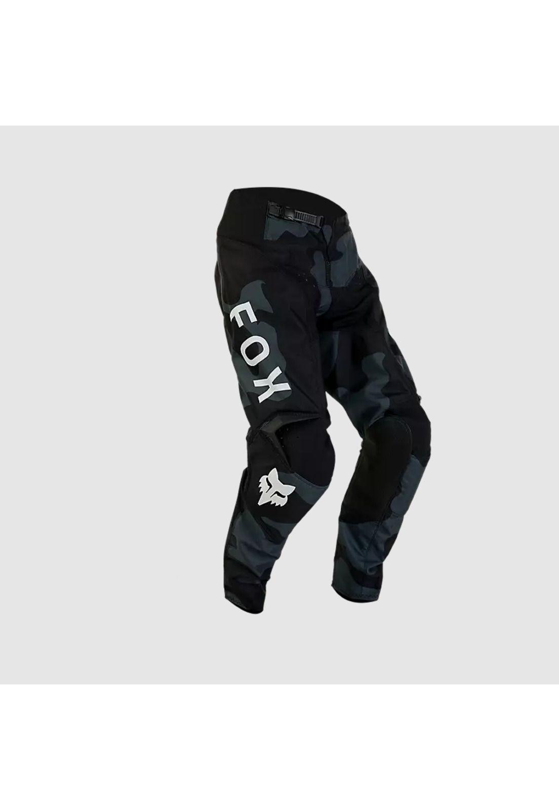 Pantalon Moto 180 Bnkr Camo Negro Fox-0