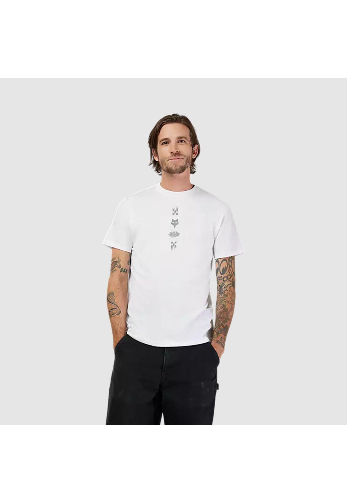 Polera Lifestyle Checkered Premium Blanco Fox-2