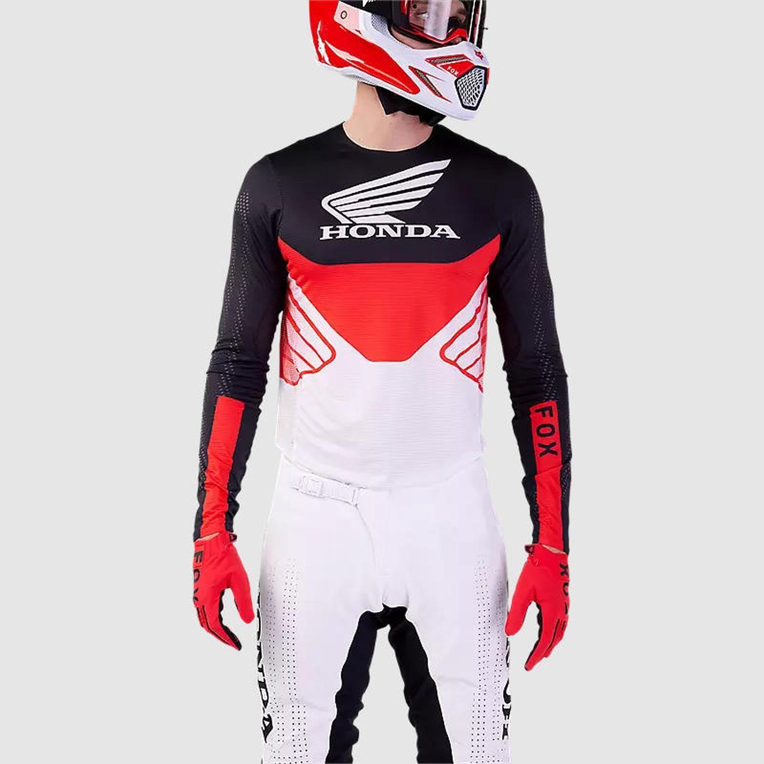 Polera Moto Flexair Honda Rojo/Blanco Fox-1
