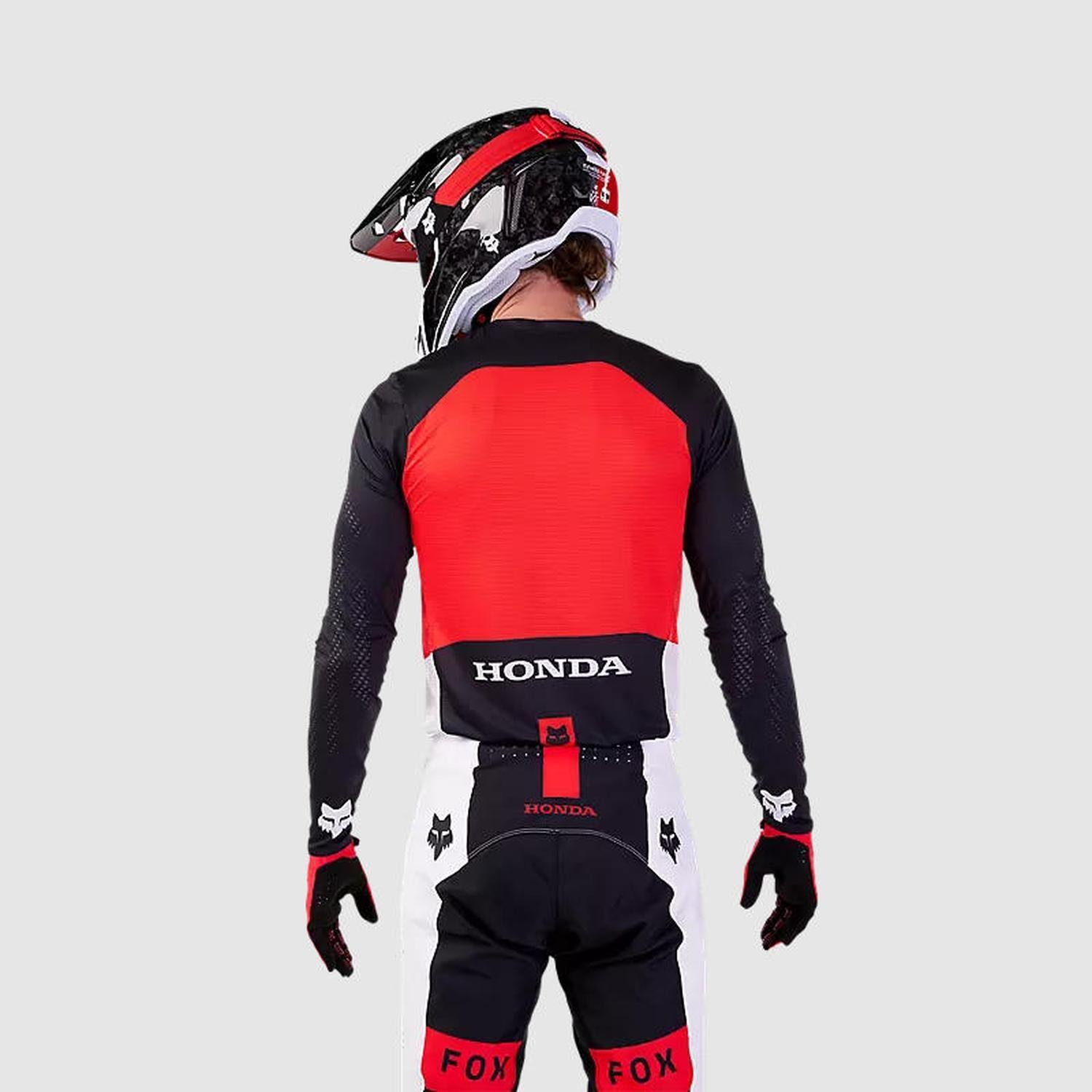 Polera Moto Flexair Honda Rojo/Blanco Fox-2