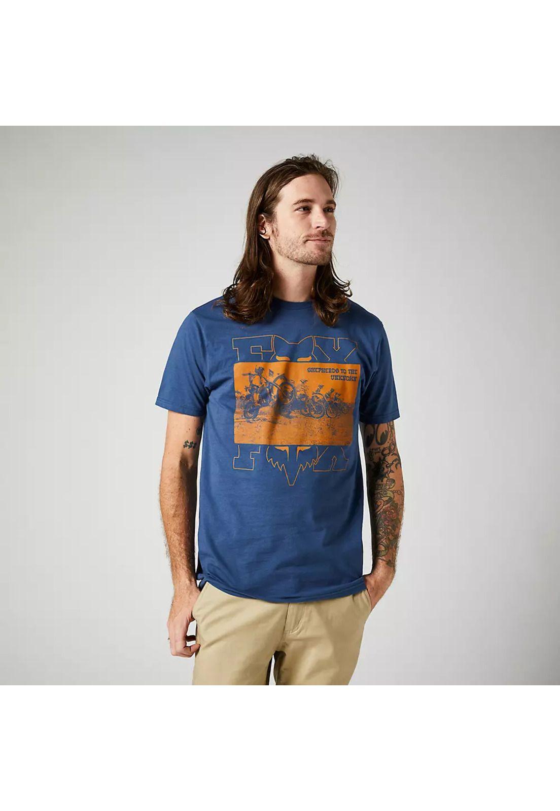Polera Lifestyle Head Splitter Azul Fox-0
