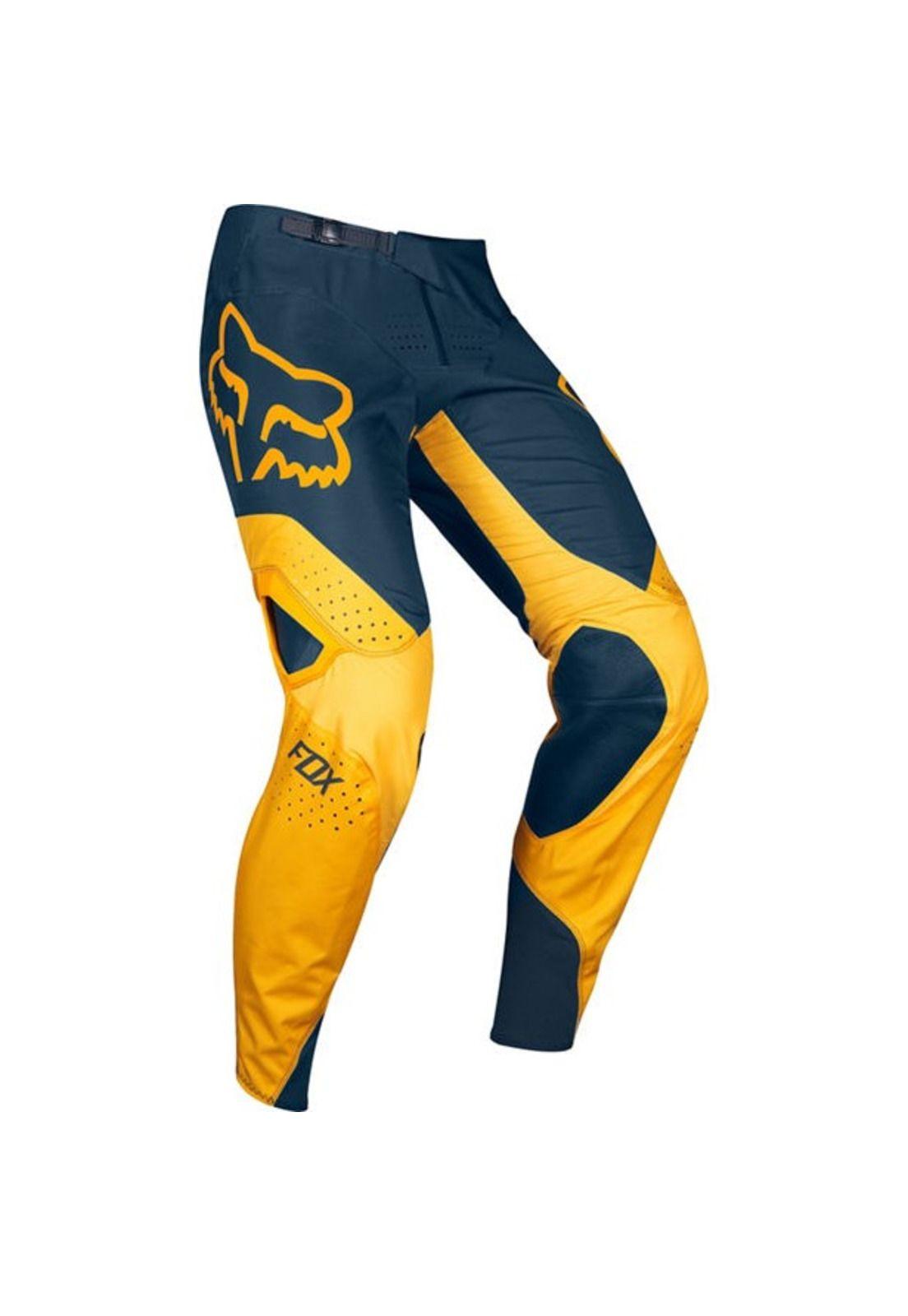 Pantalon Moto 360 Kila Azul Amarillo Fox-2