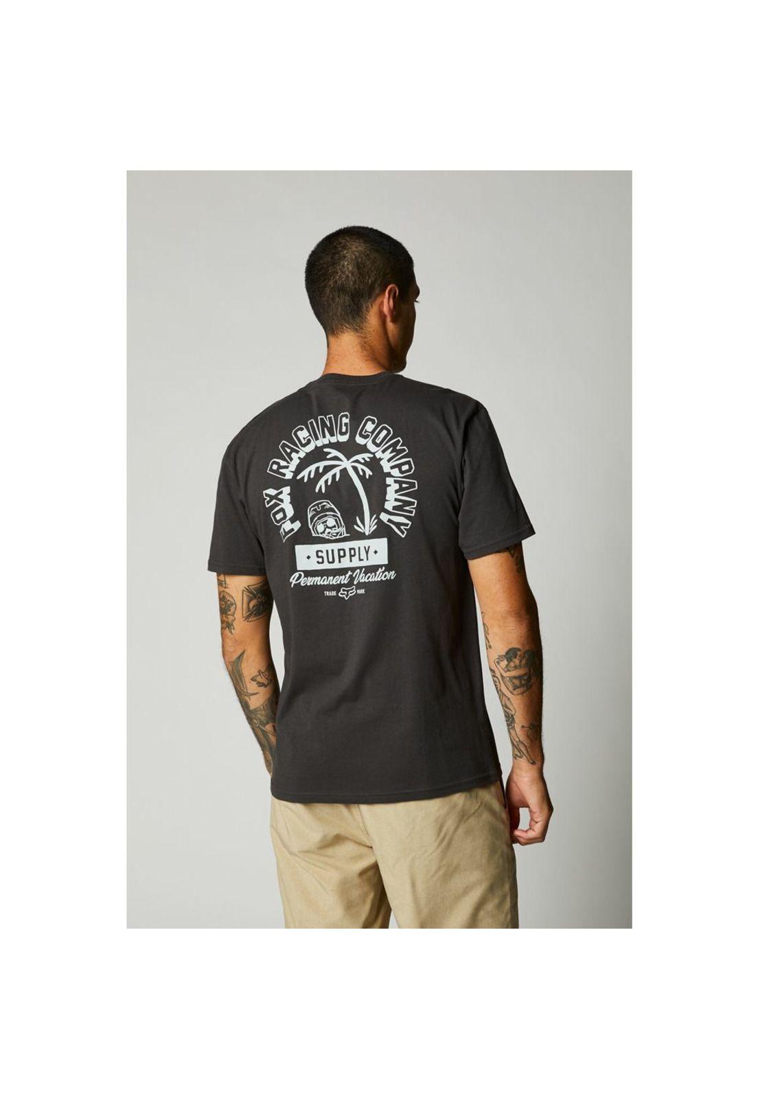 Polera Lifestyle Cast Away SS Pocket Prem Tee Negro Fox-1