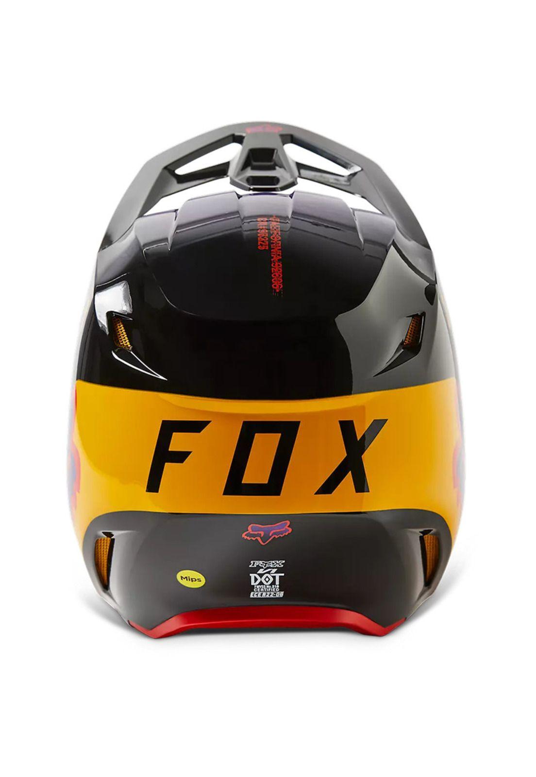 Casco Moto V1 Toxsyk Negro/Amarillo Fox-5