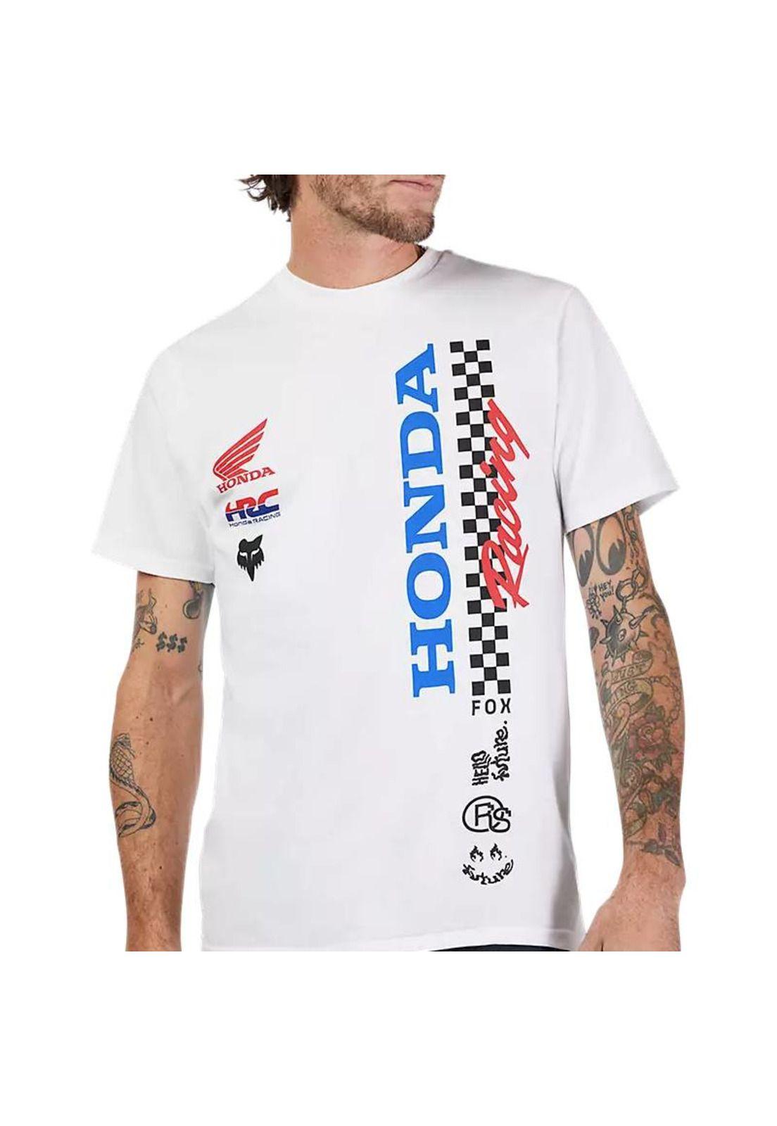 Polera Lifestyle Honda Blanco Fox-1