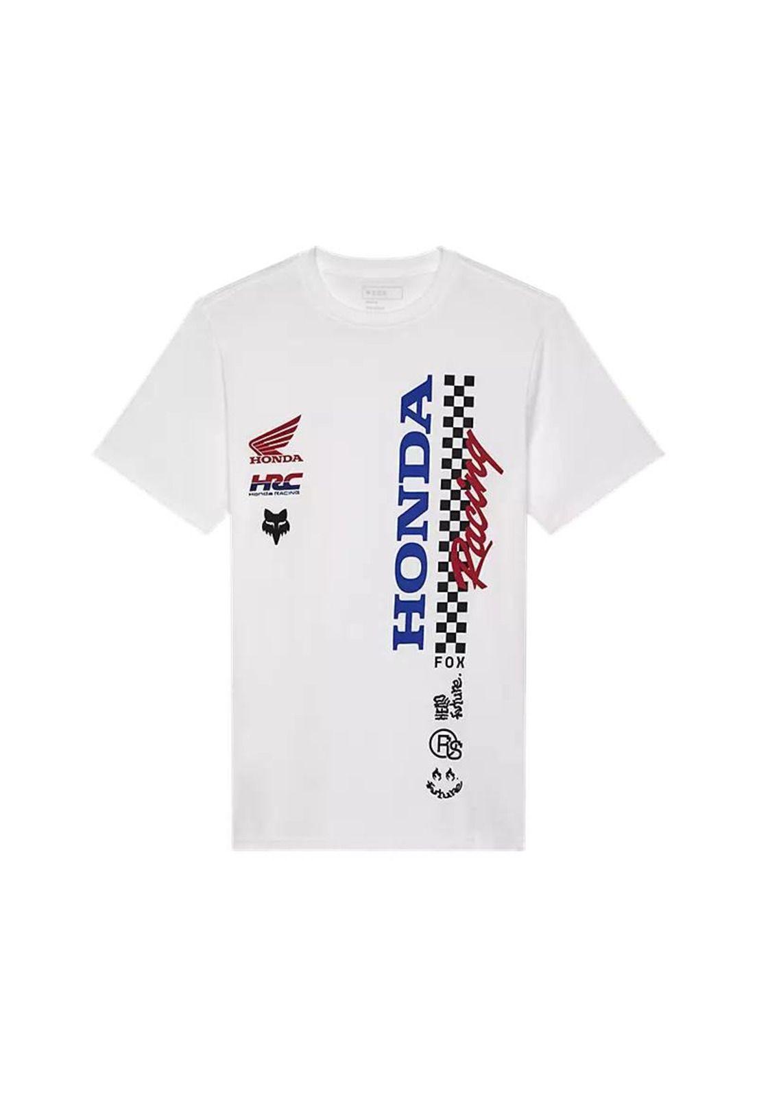 Polera Lifestyle Honda Blanco Fox-2