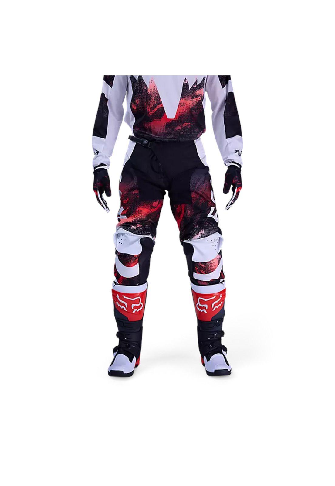 Pantalon Moto 180 Kairos Negro/Blanco Fox-2