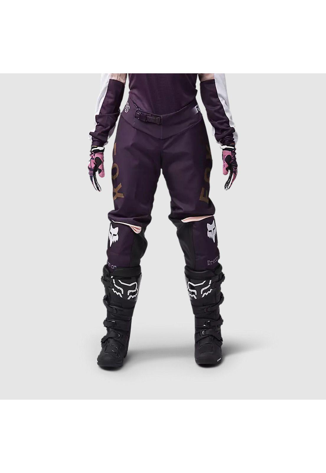 Pantalon Moto Mujer 180 Race Spec Morado Fox-2