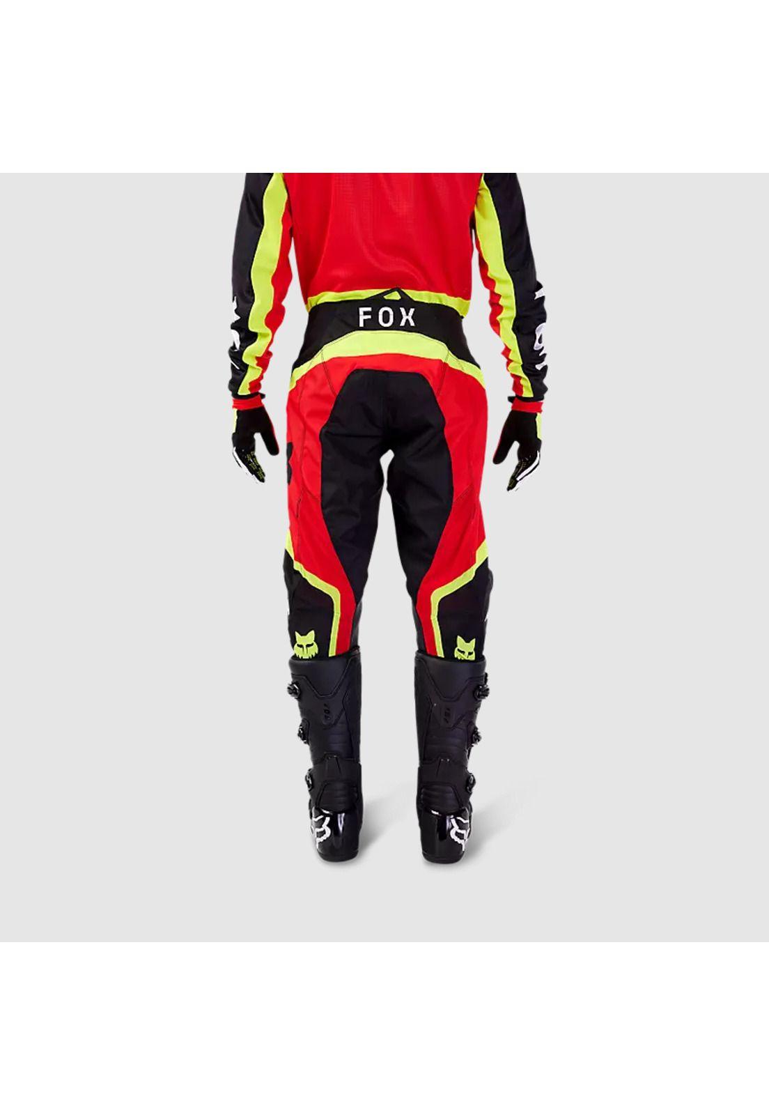 Pantalon Moto 180 Ballast Rojo/Amarillo Fox-3