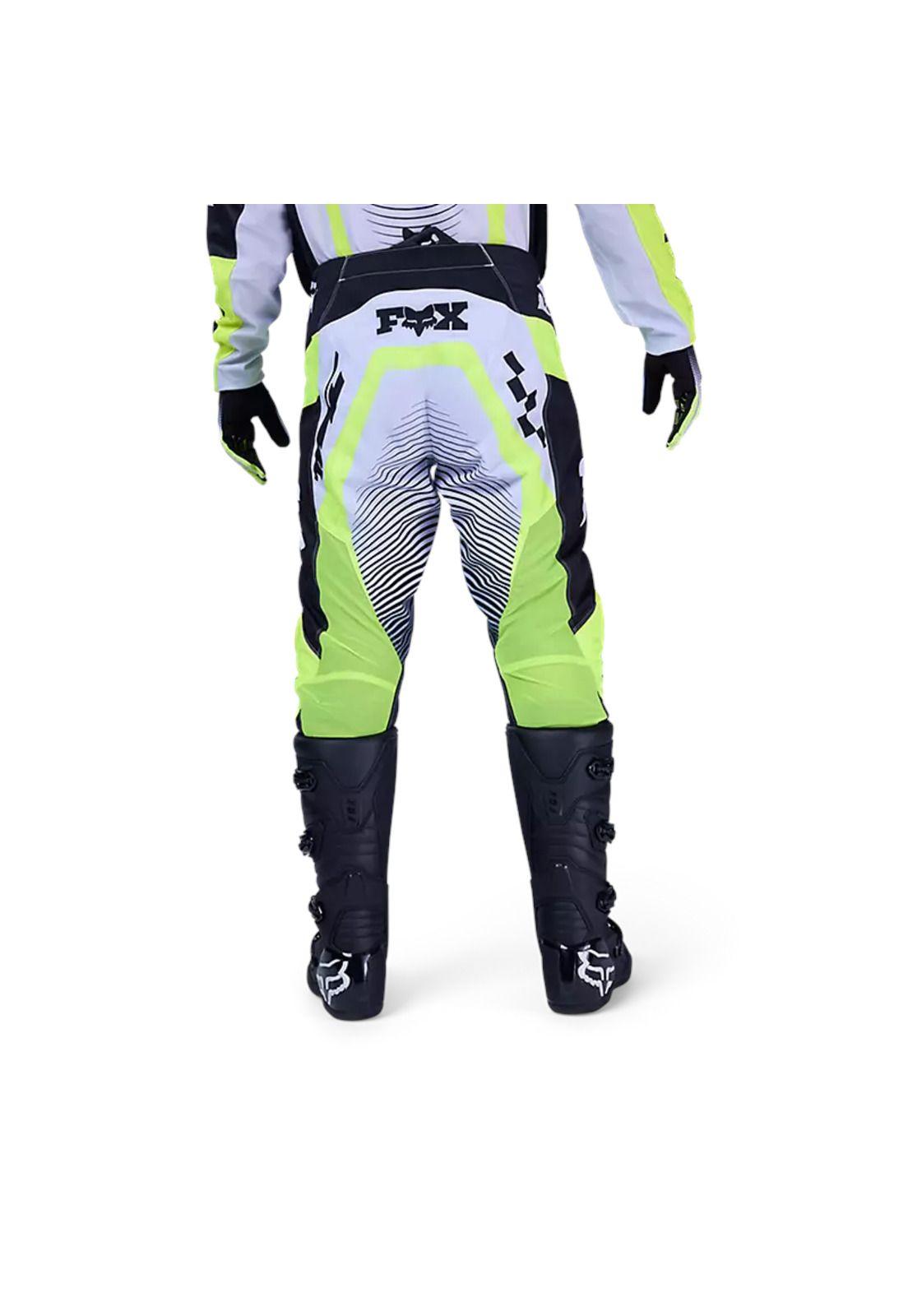 Pantalon Moto 180 Collect Amarillo/Negro Fox-3