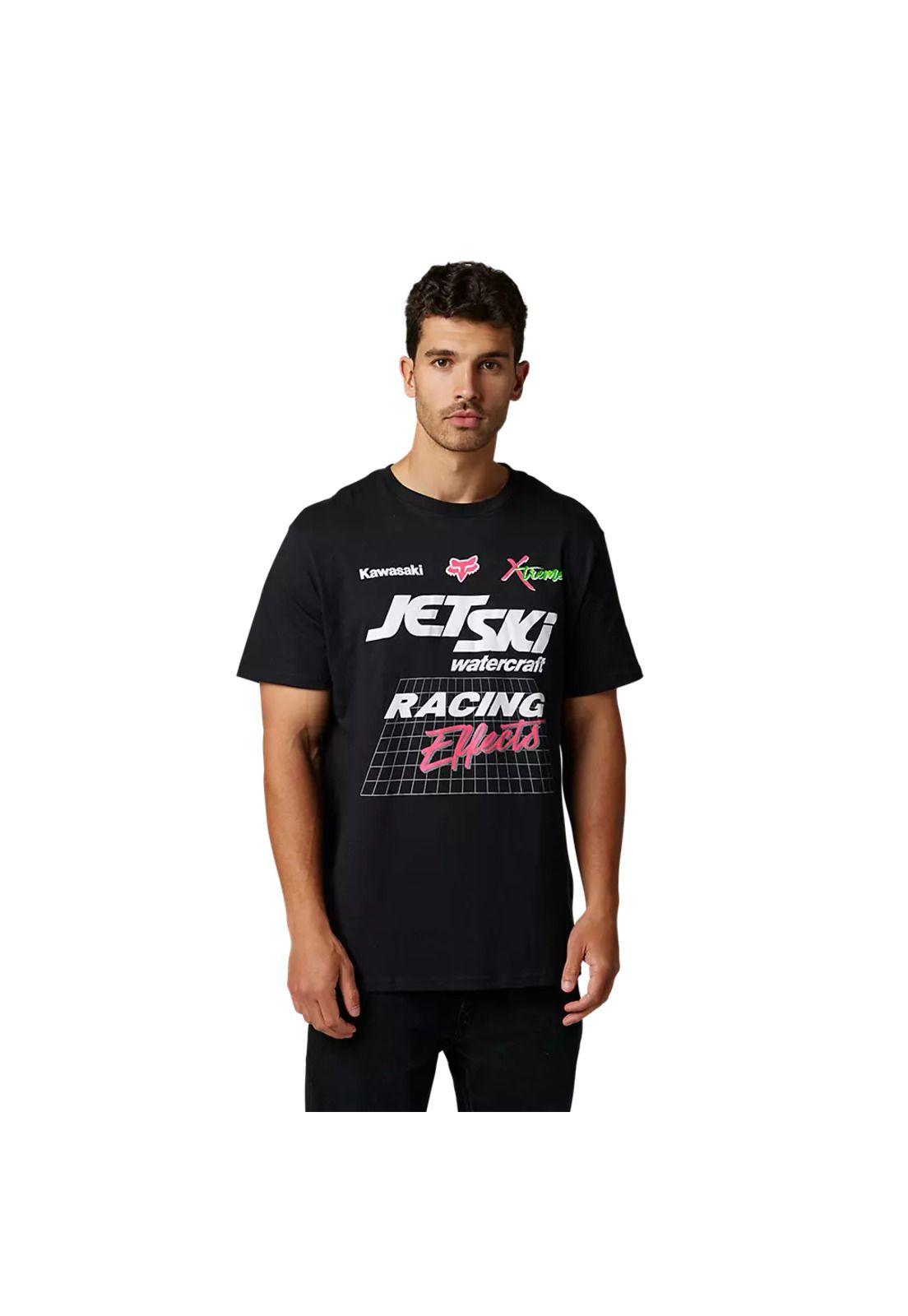 Polera Lifestyle Kawasaki Wet 'N' Wild Negro Fox-0