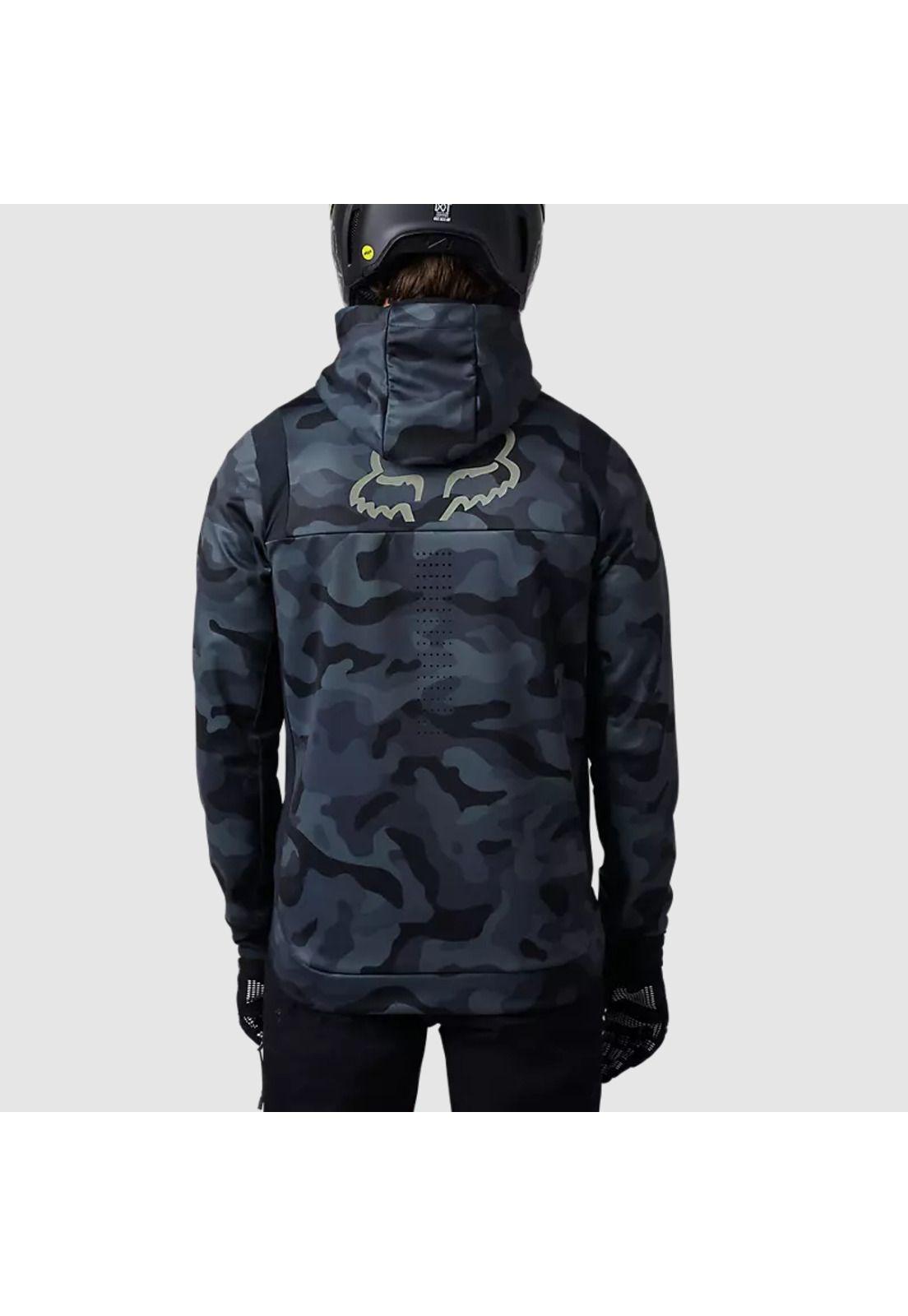 Chaqueta Moto Defend Drive Windbloc® Zip Negro Camo Fox-2