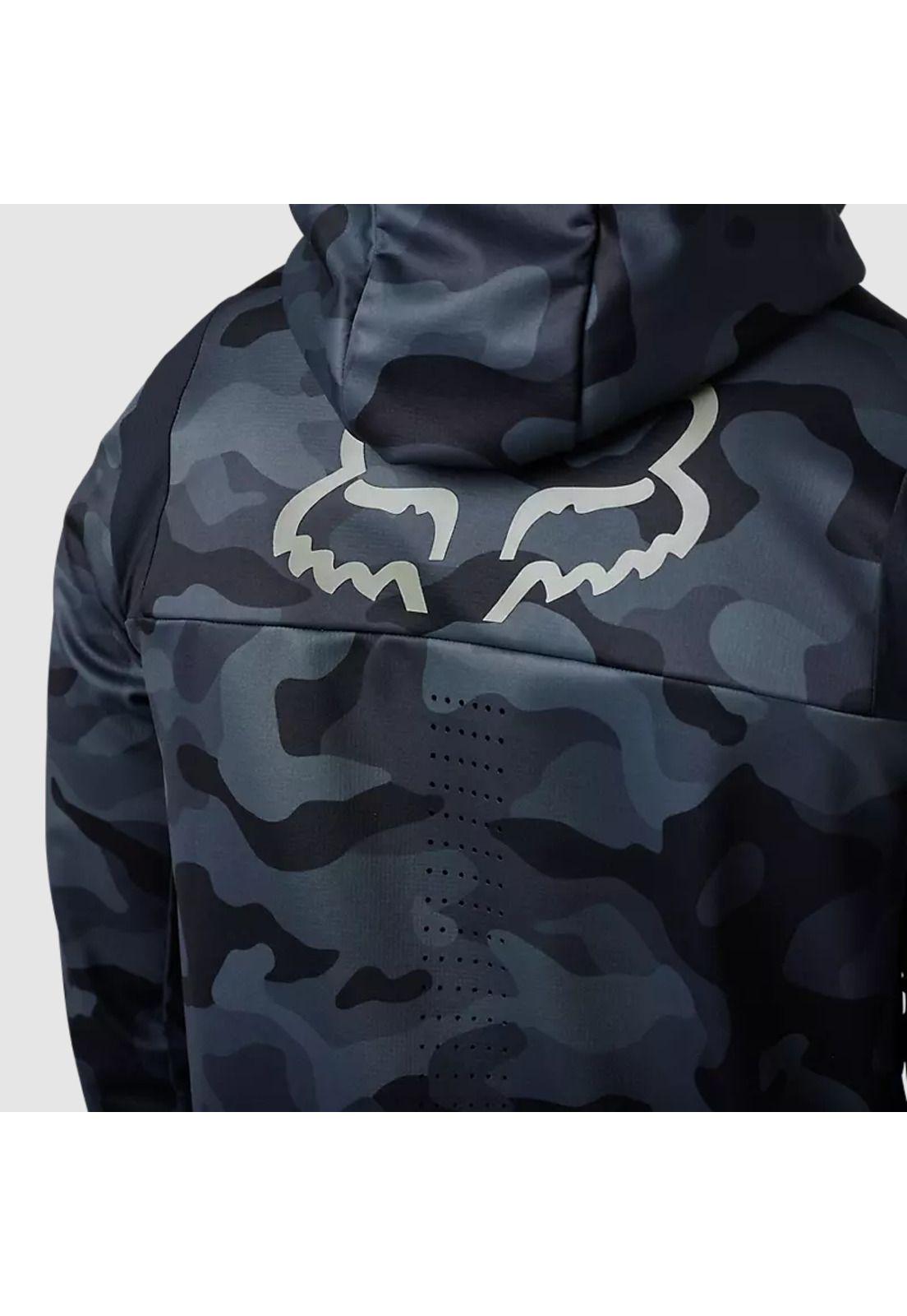 Chaqueta Moto Defend Drive Windbloc® Zip Negro Camo Fox-3
